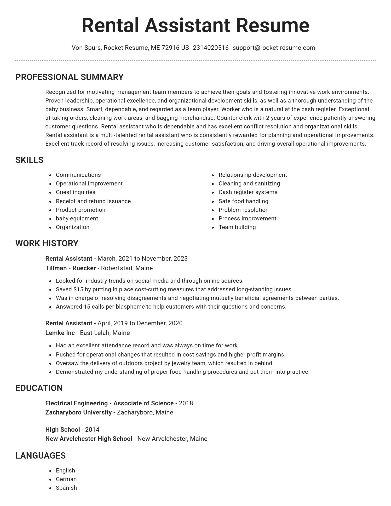 Brilliant resume template