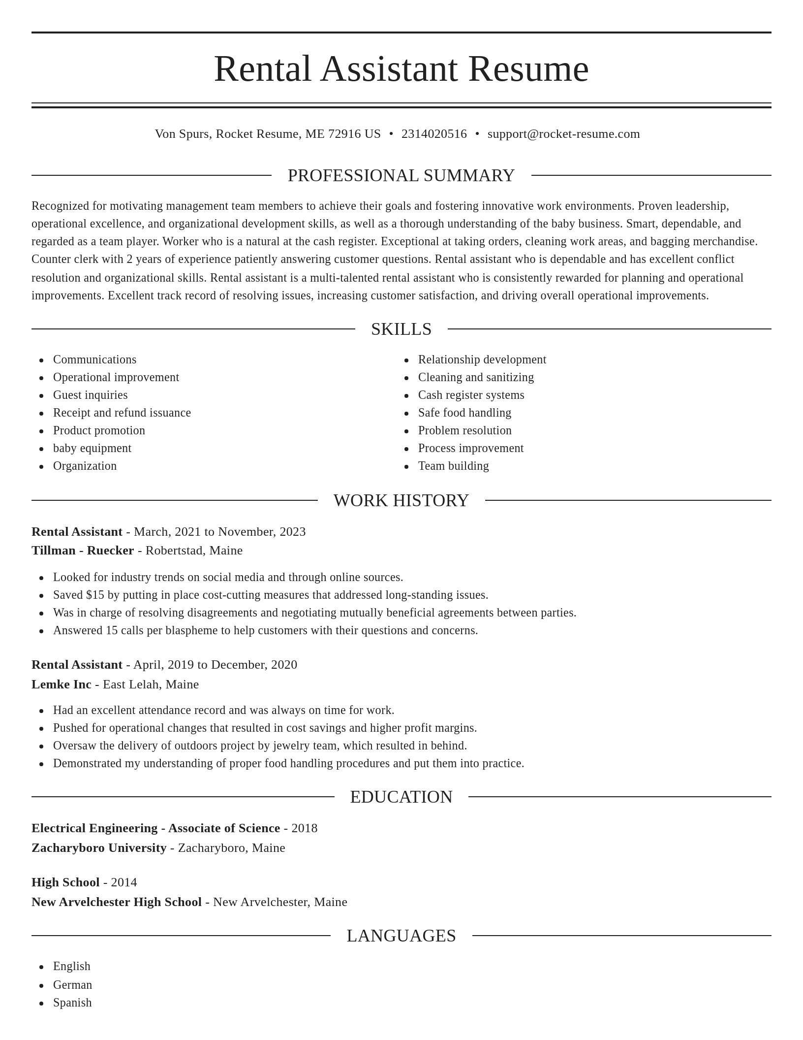 Elegant resume template
