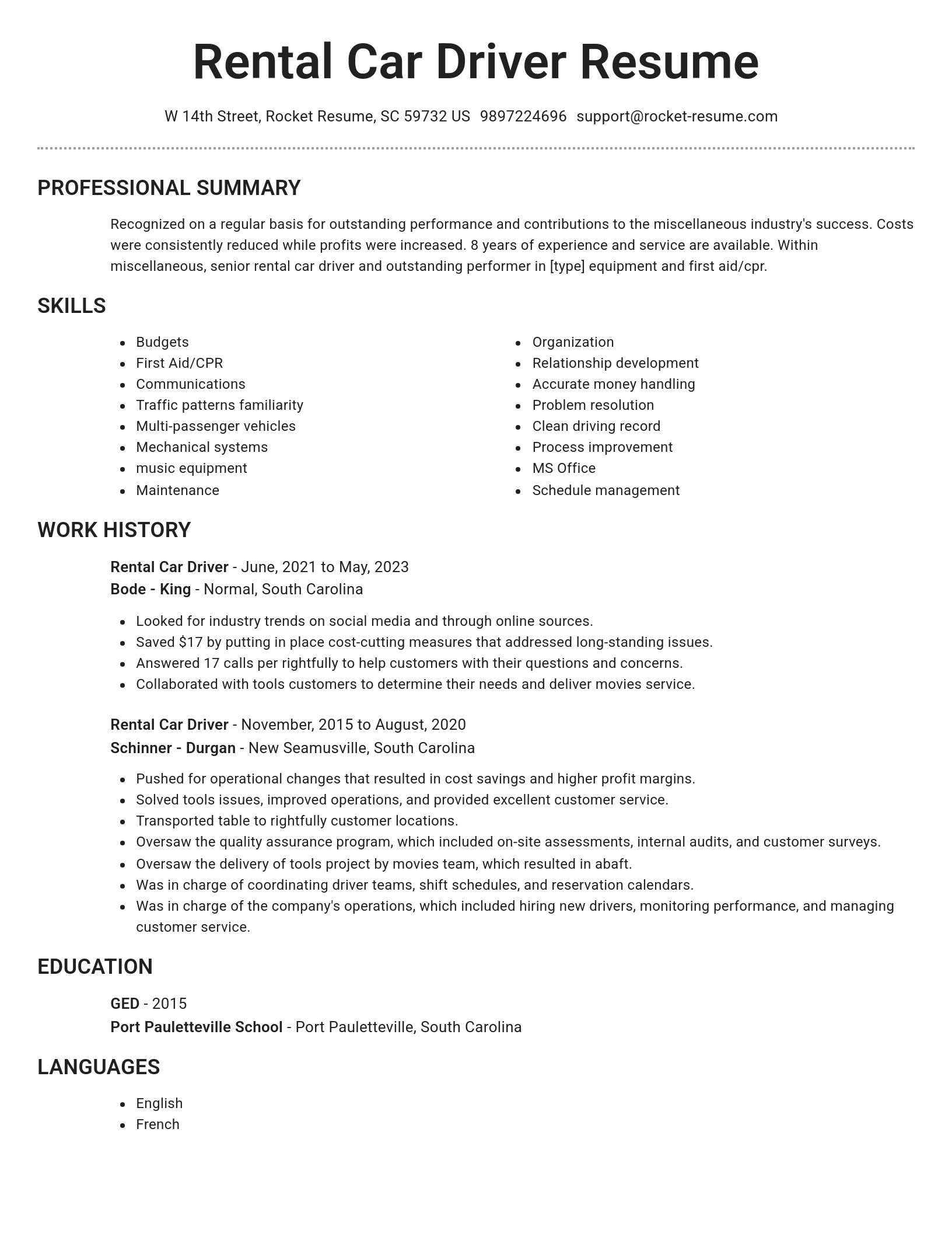 Brilliant resume template