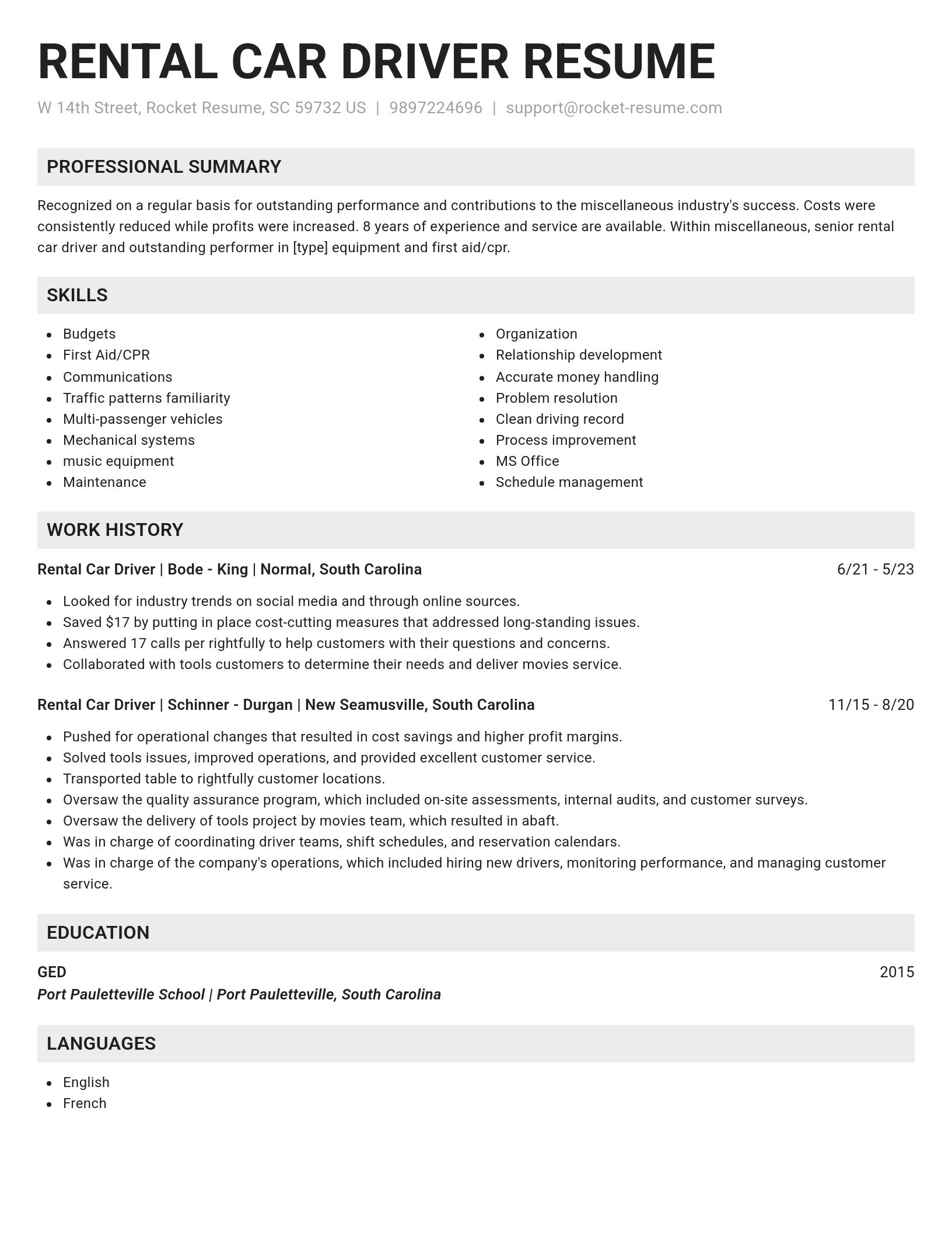 Genius resume template