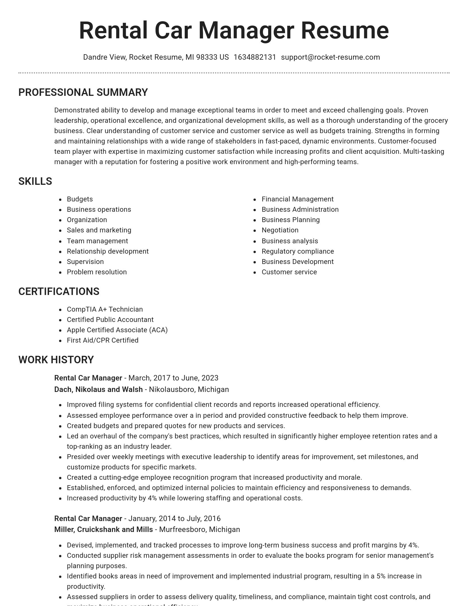 Brilliant resume template