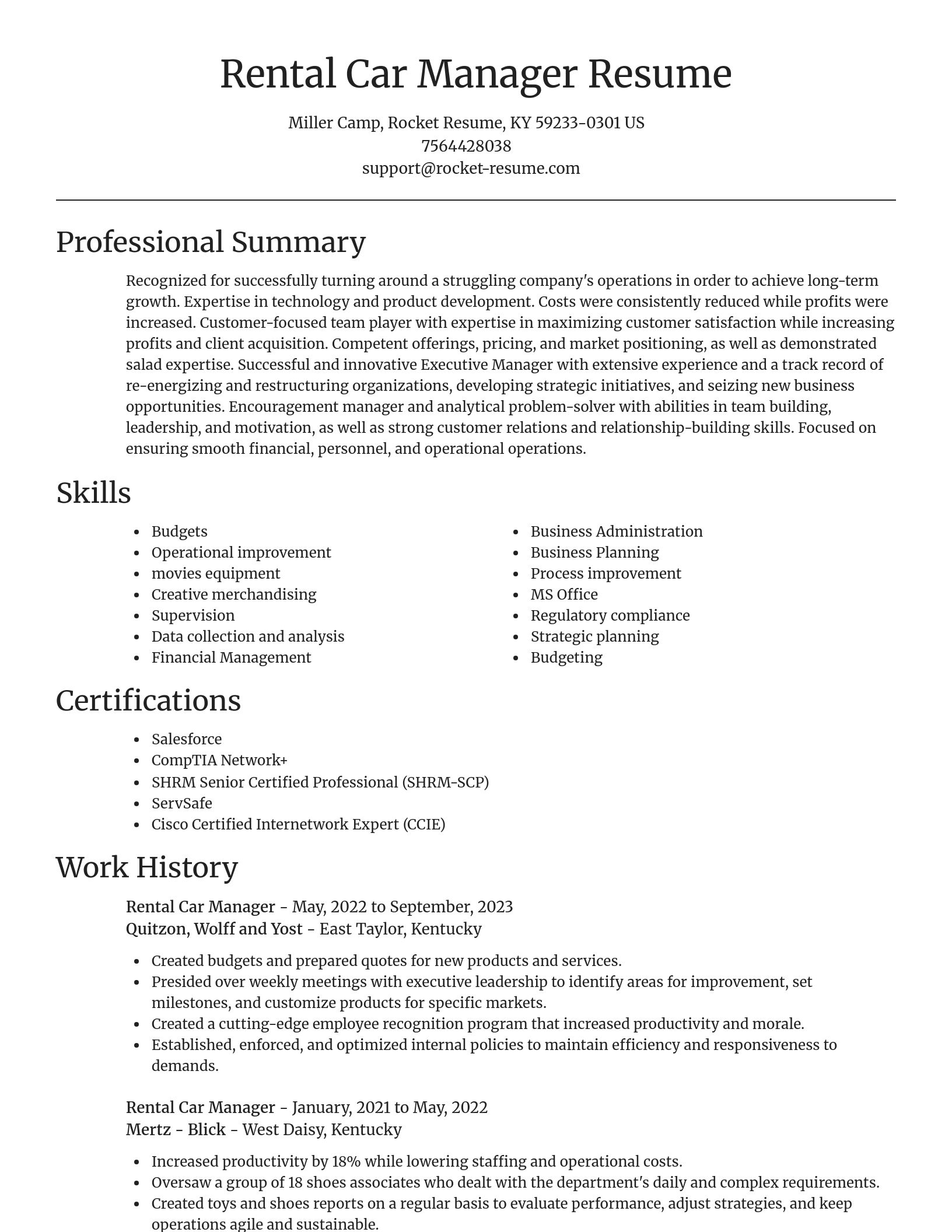 Focal Point resume template