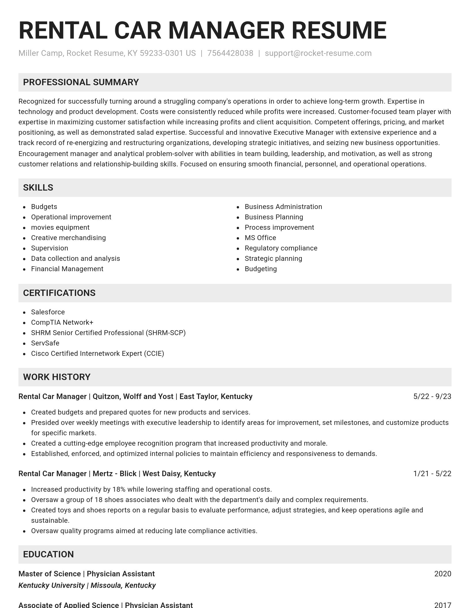 Genius resume template