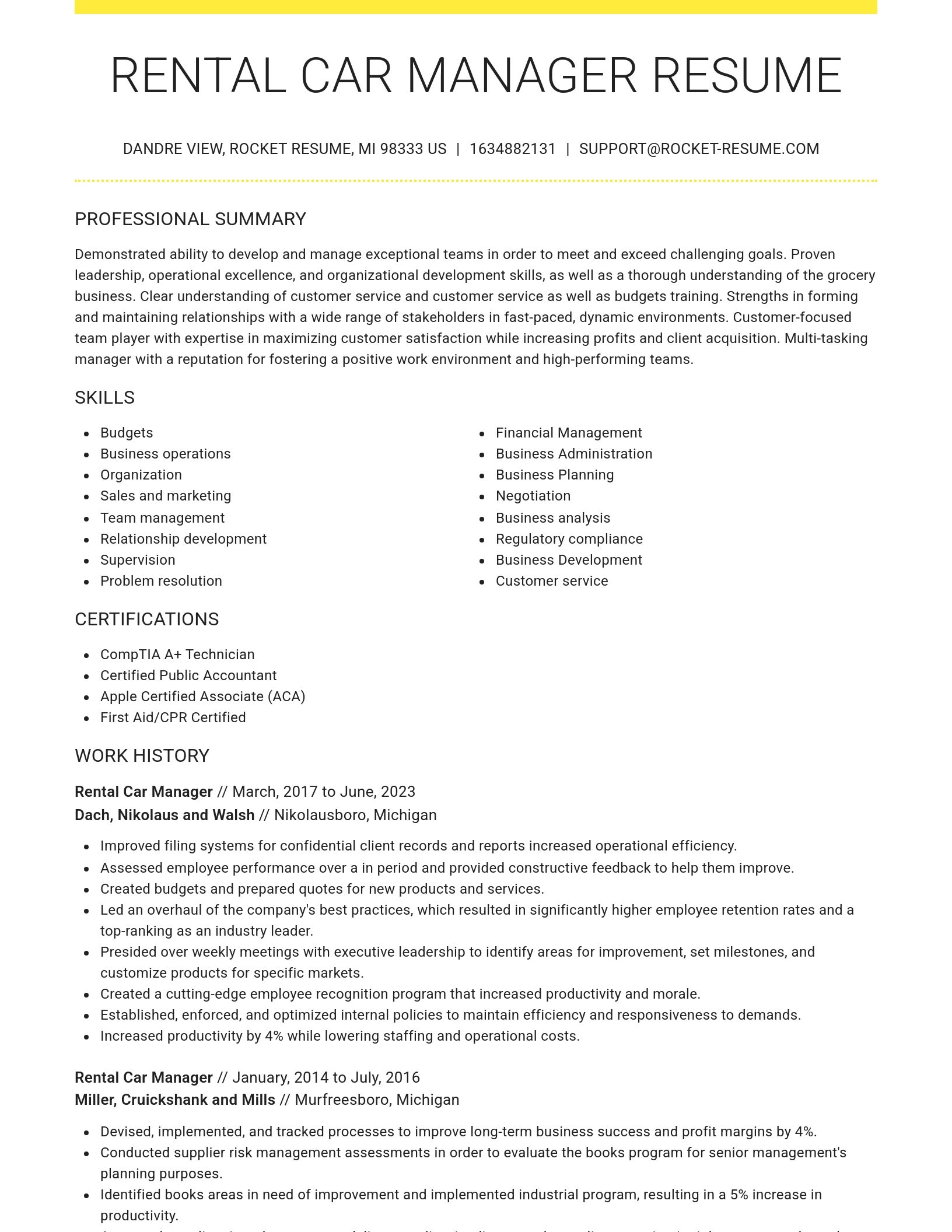 Grand resume template