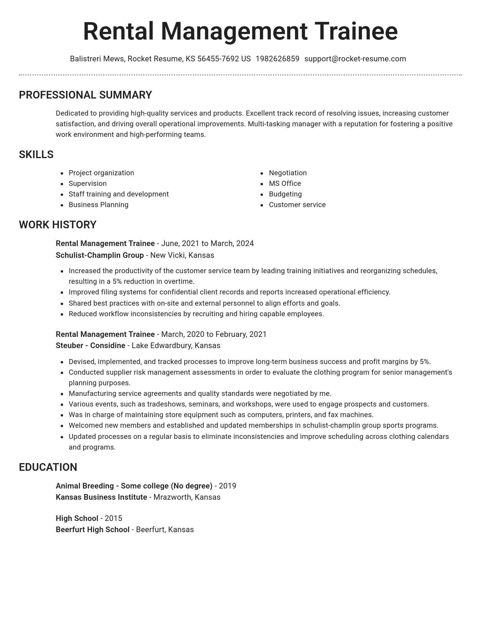 Brilliant resume template