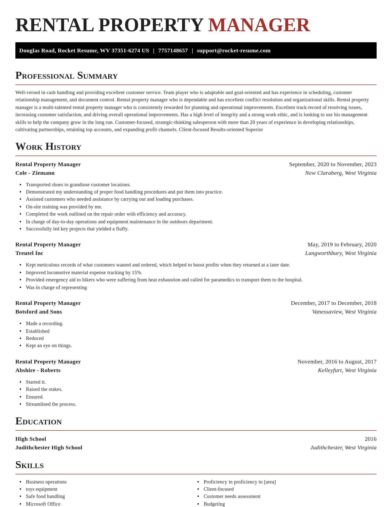 Exquisite resume template
