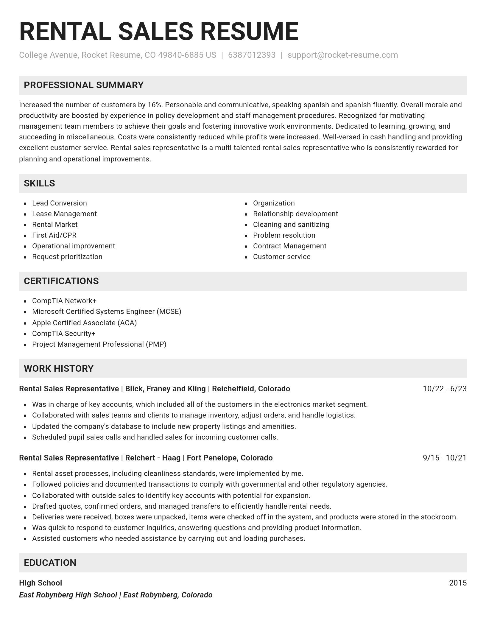 Genius resume template