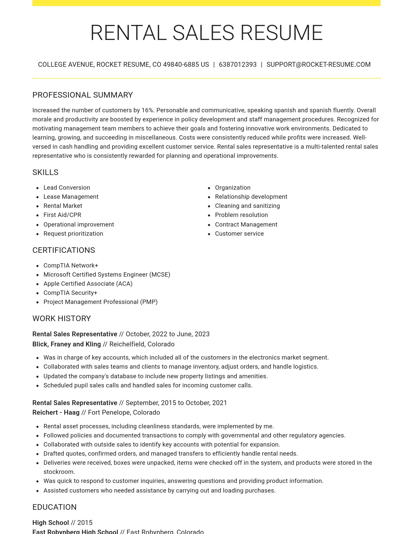 Grand resume template