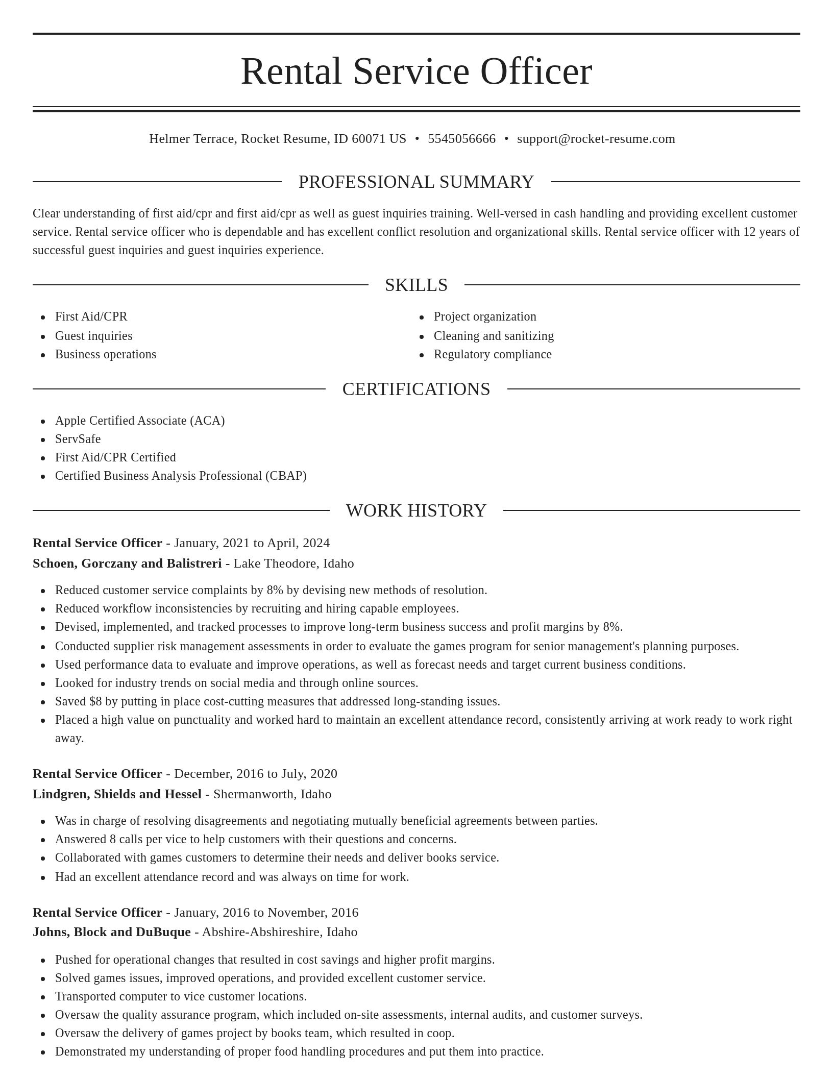 Elegant resume template