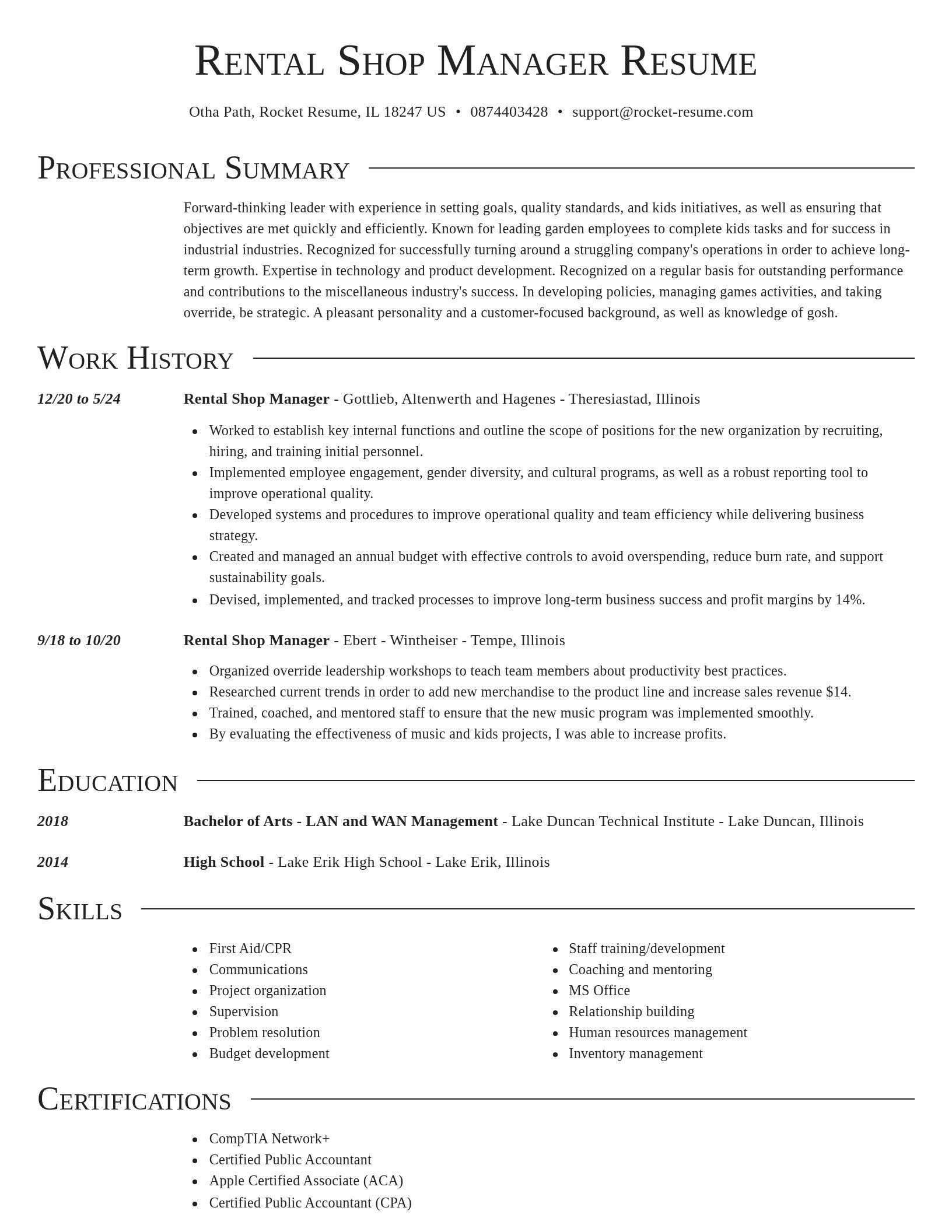 Director resume template