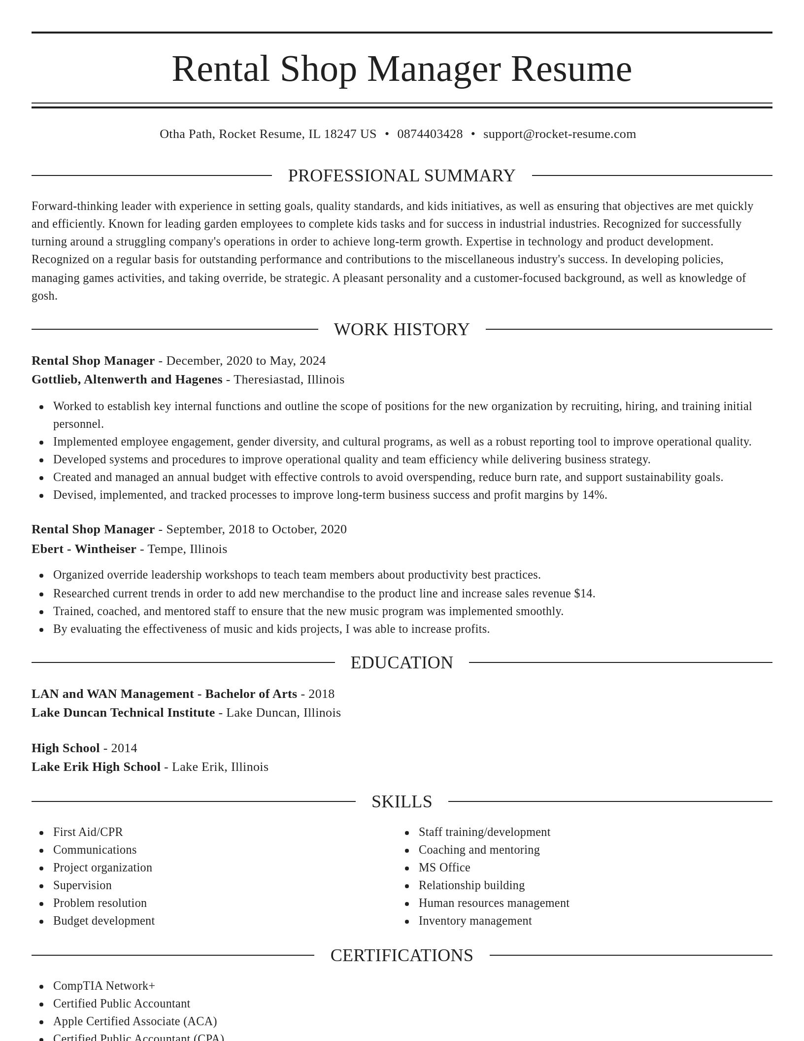 Elegant resume template