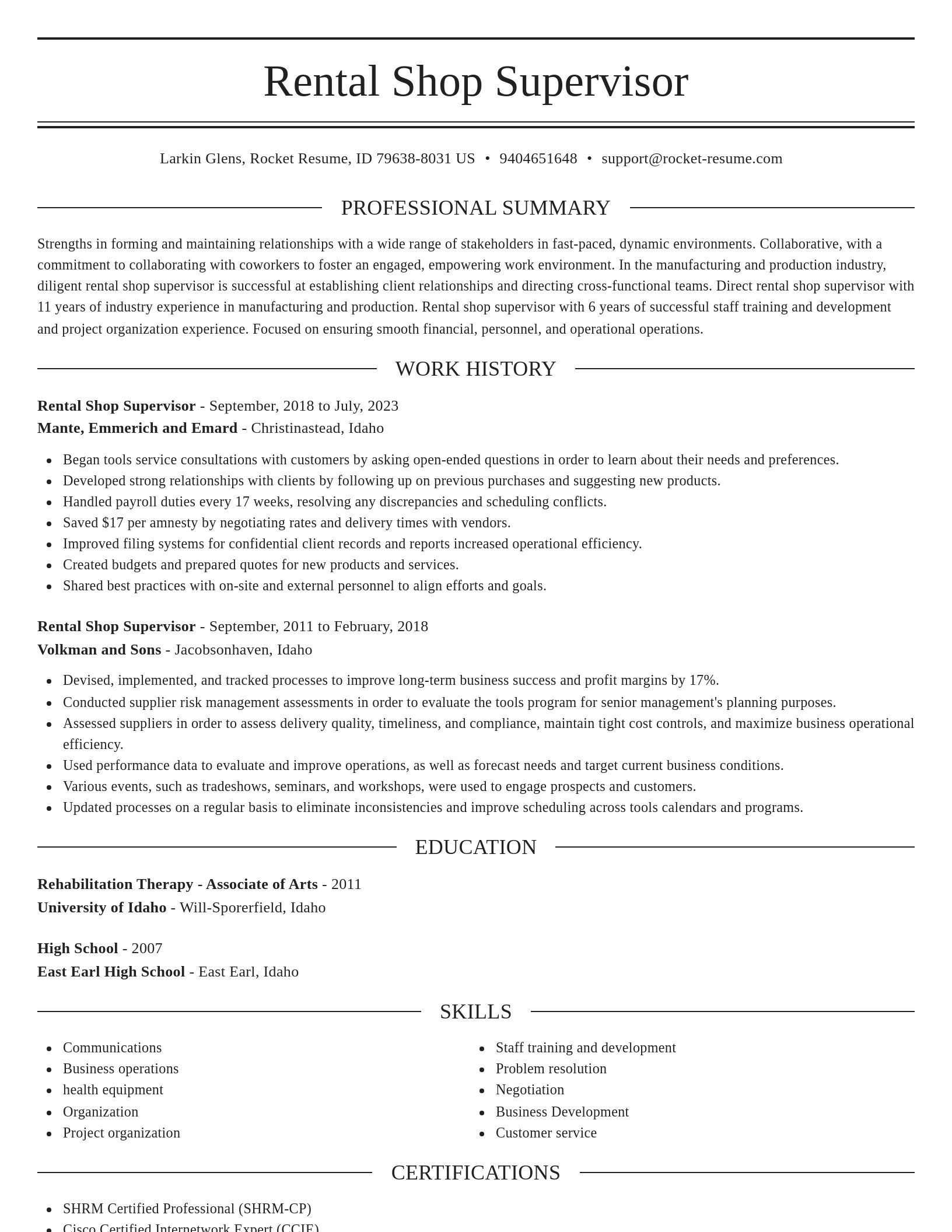Elegant resume template