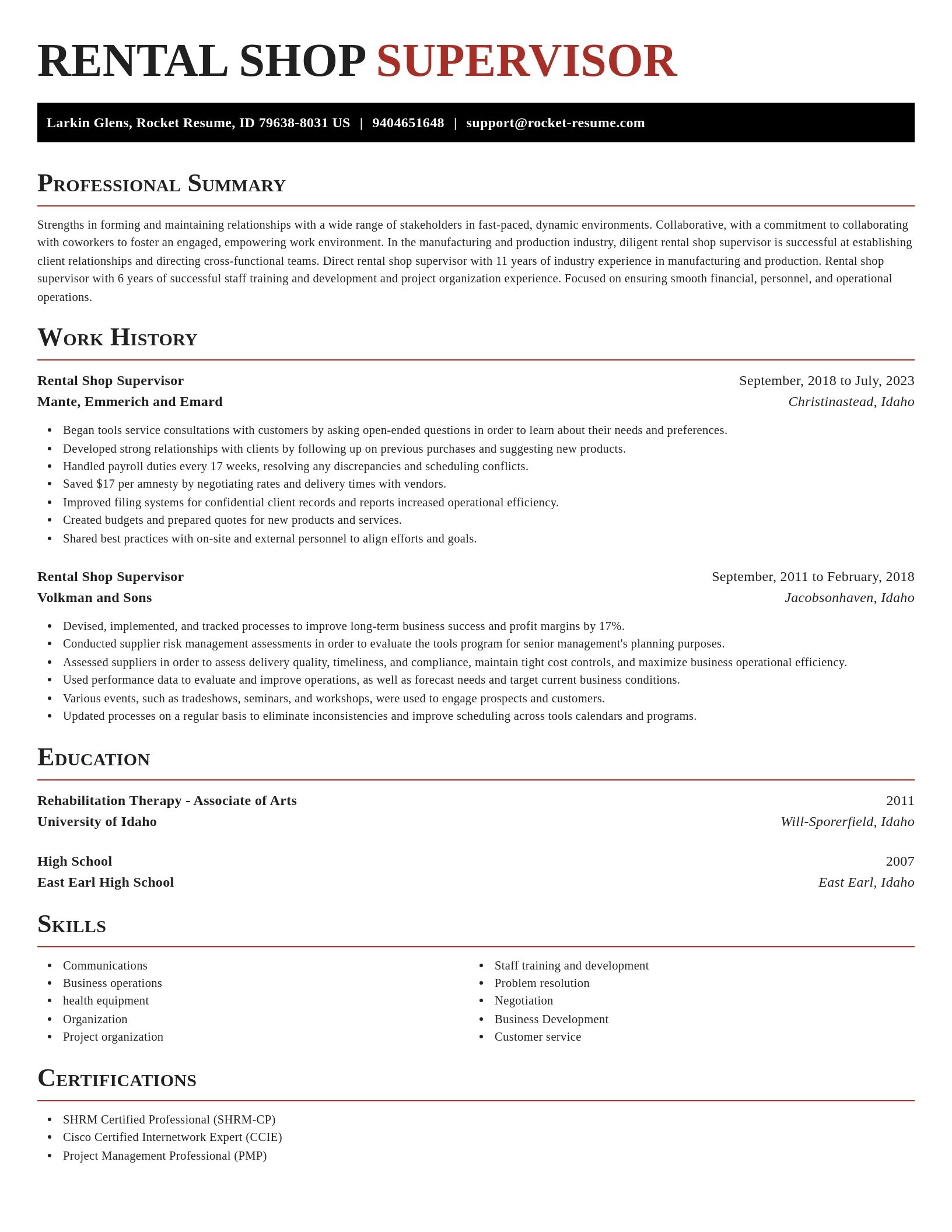 Exquisite resume template