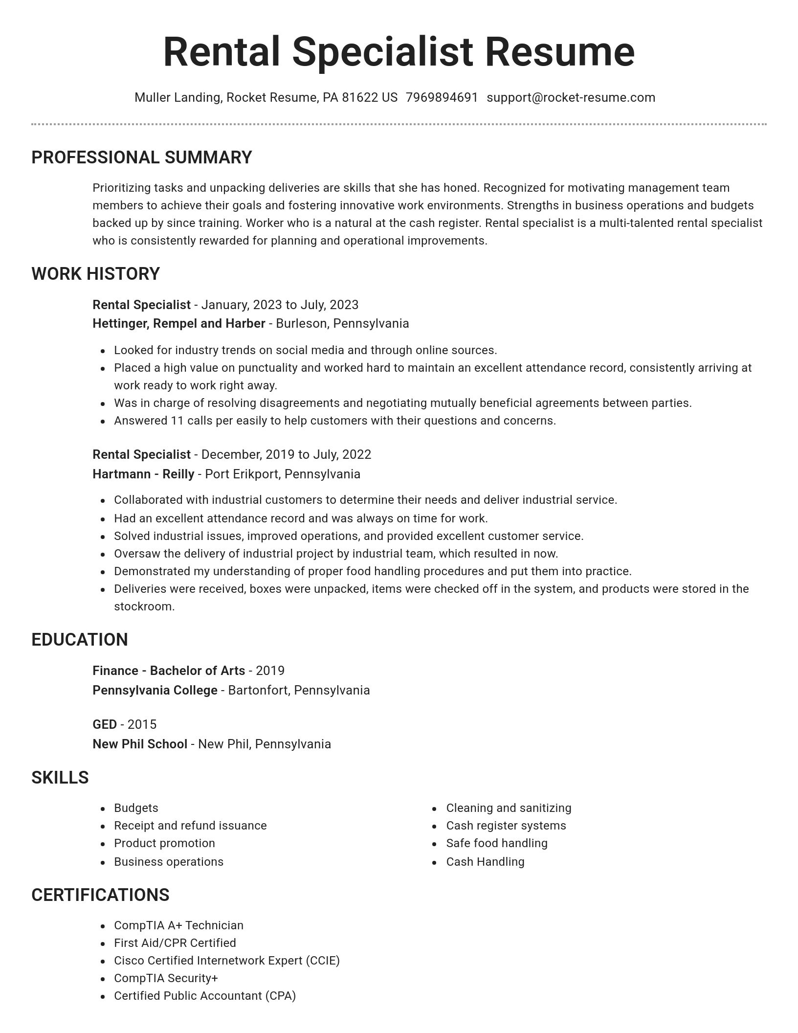 Brilliant resume template