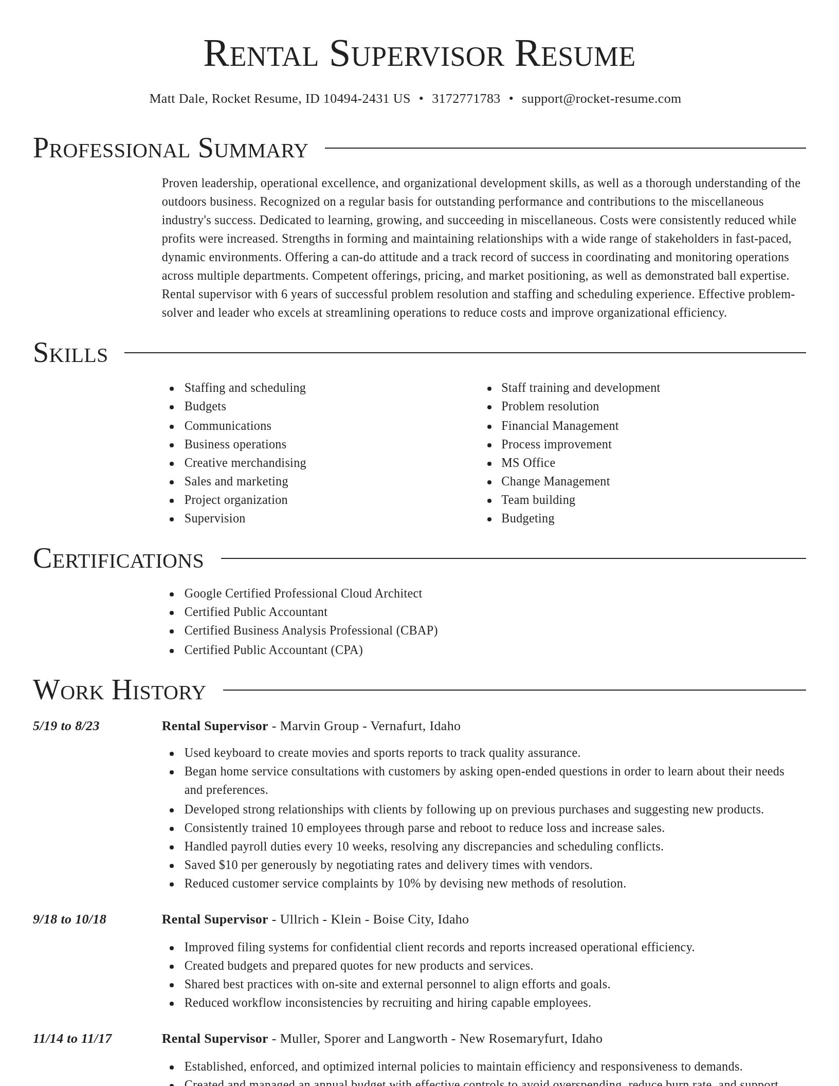 Director resume template