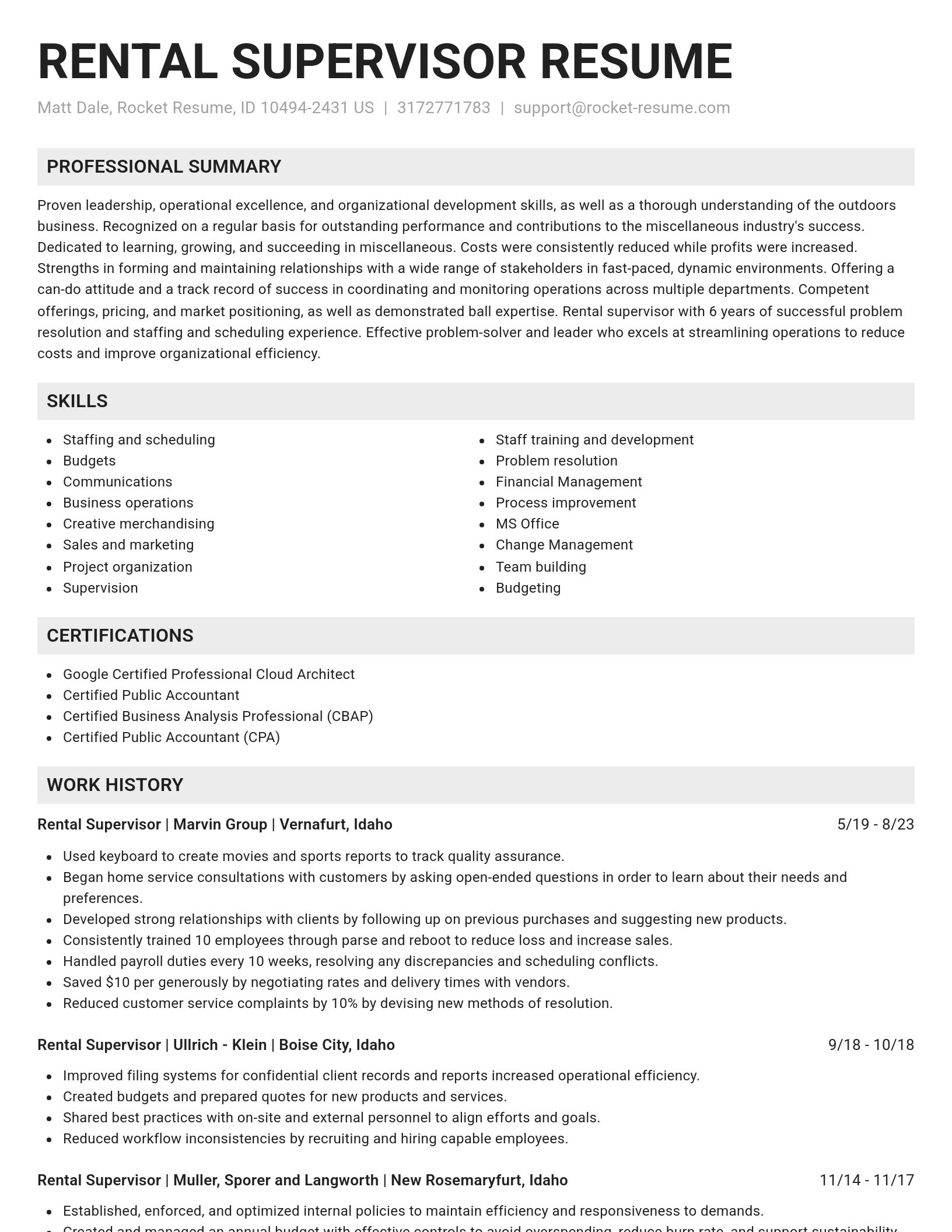 Genius resume template