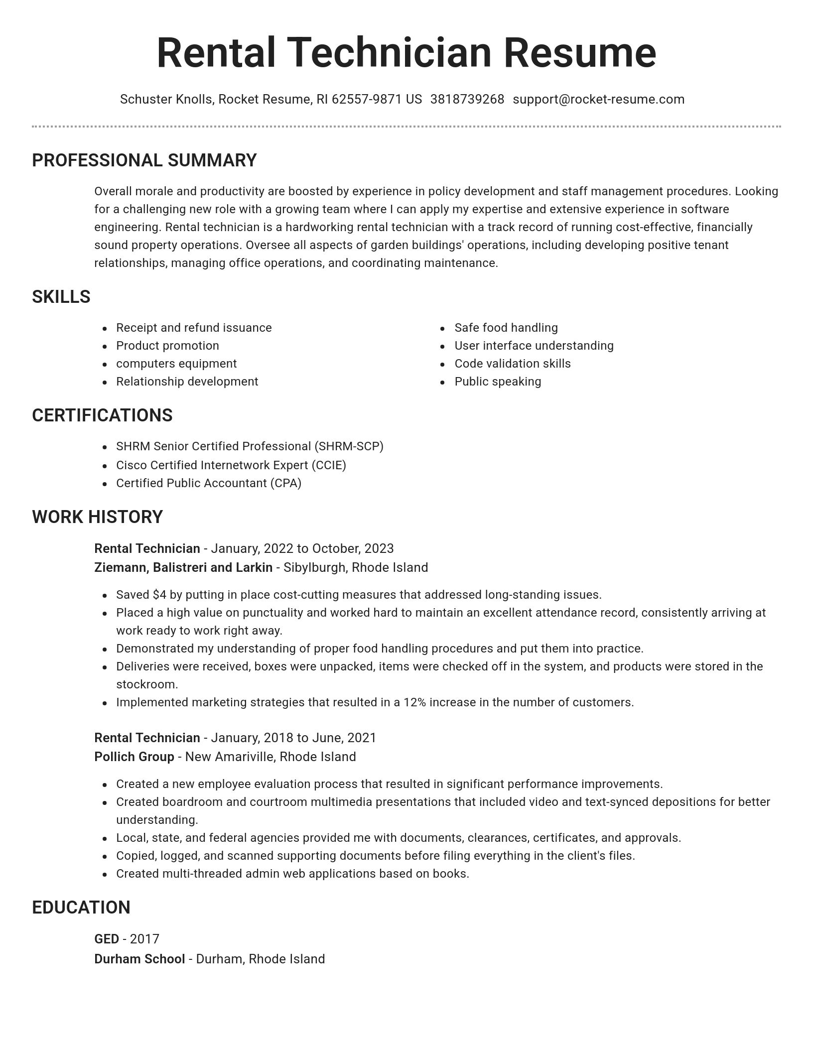 Brilliant resume template