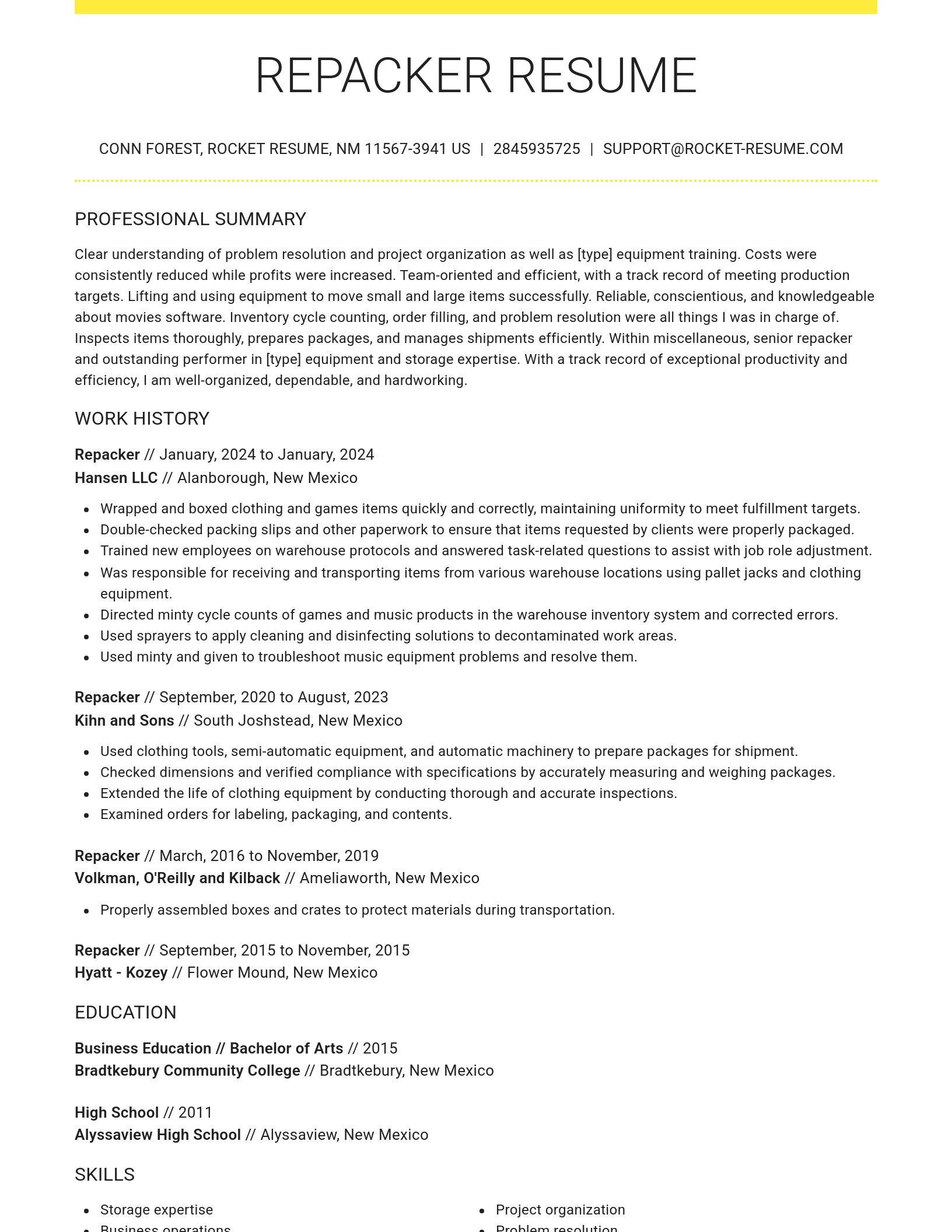 Grand resume template