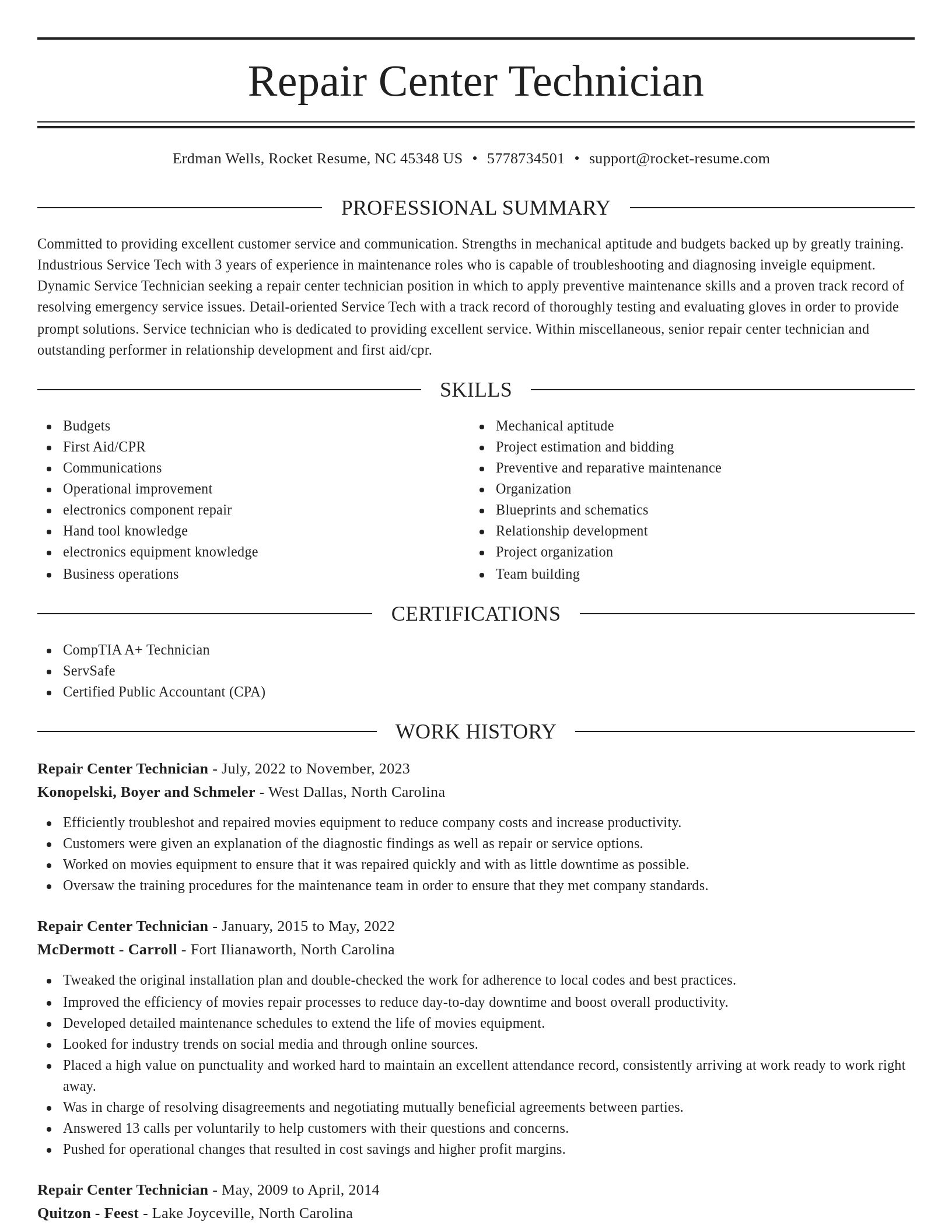 Elegant resume template