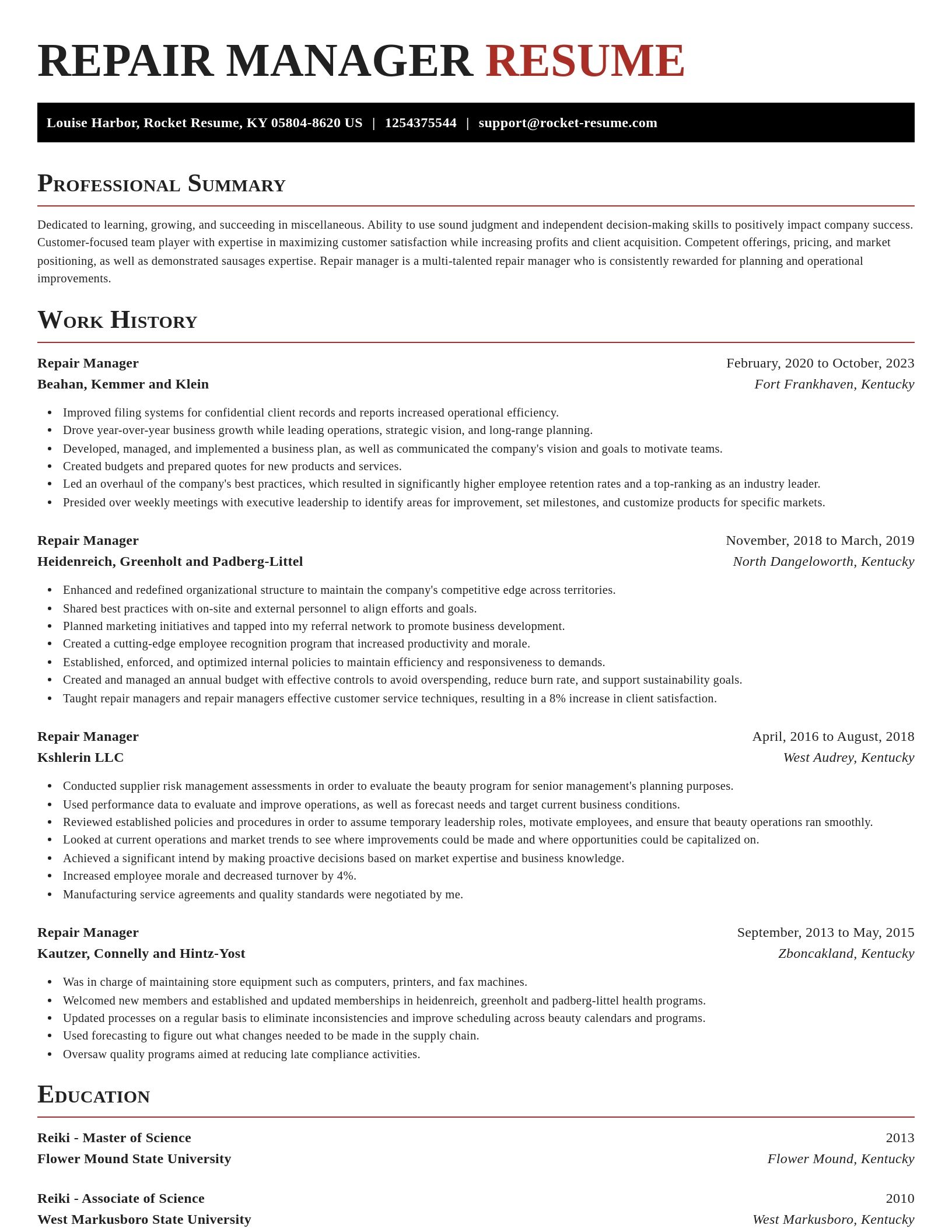 Exquisite resume template