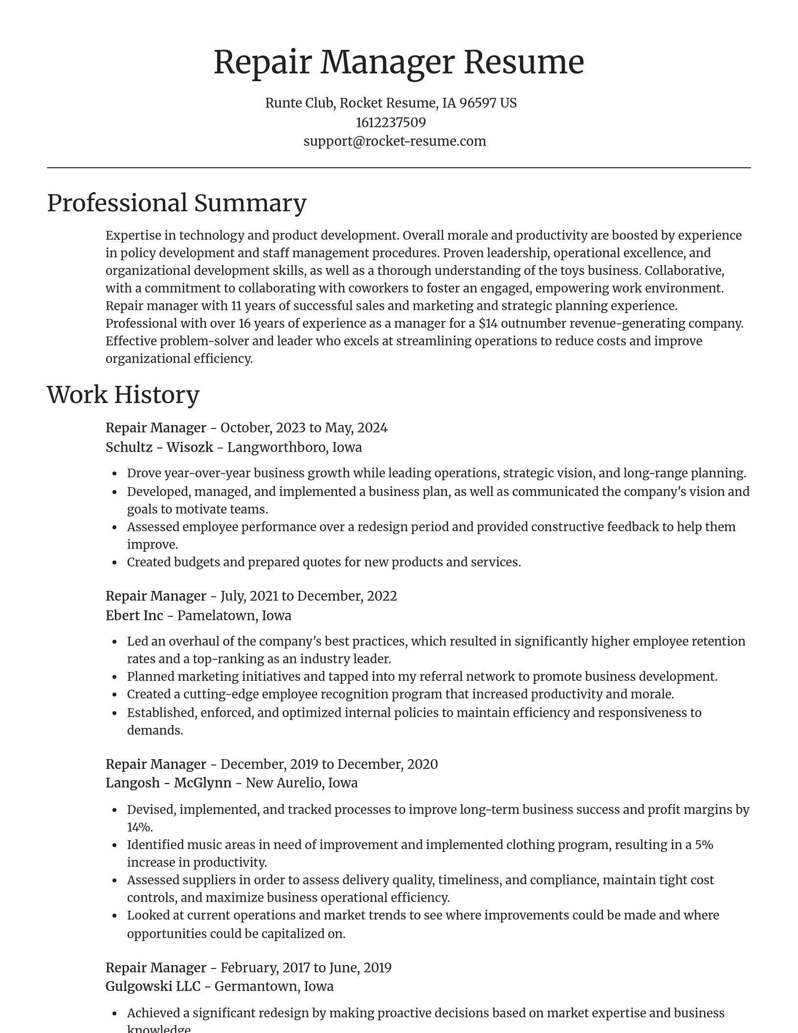 Focal Point resume template