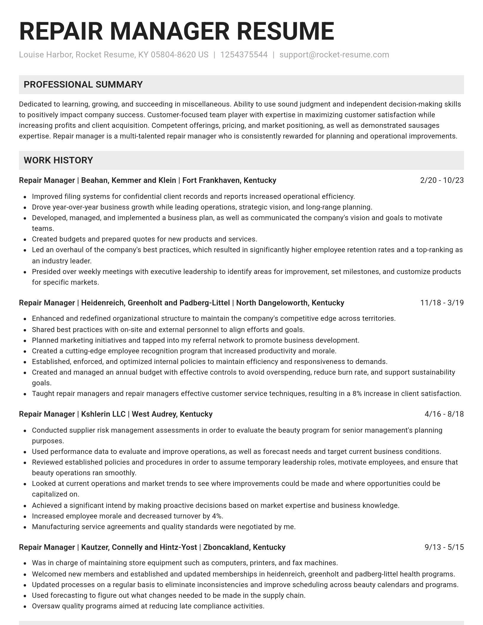 Genius resume template