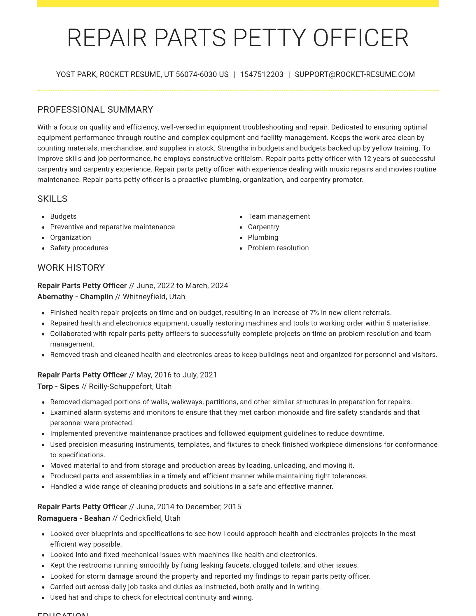 Grand resume template