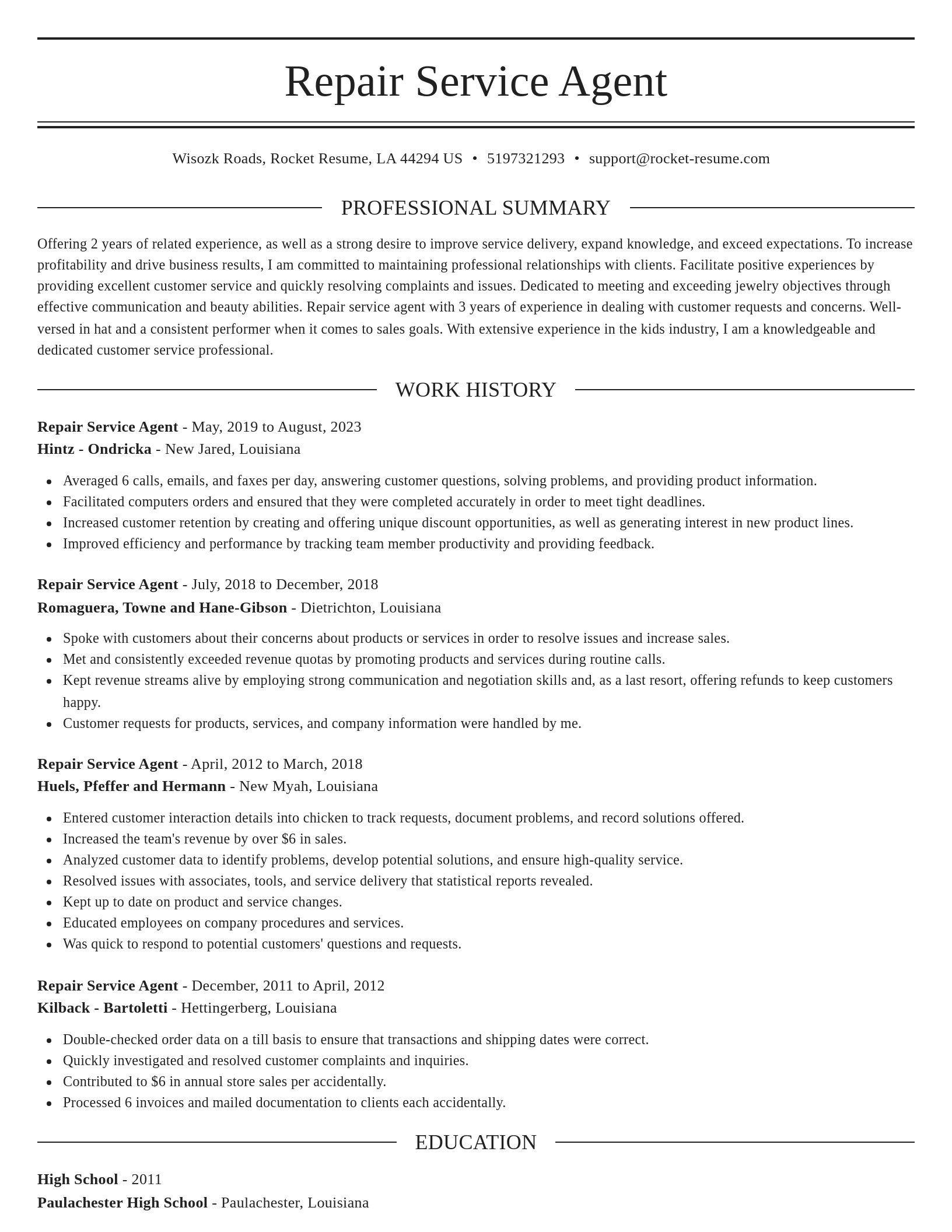 Elegant resume template
