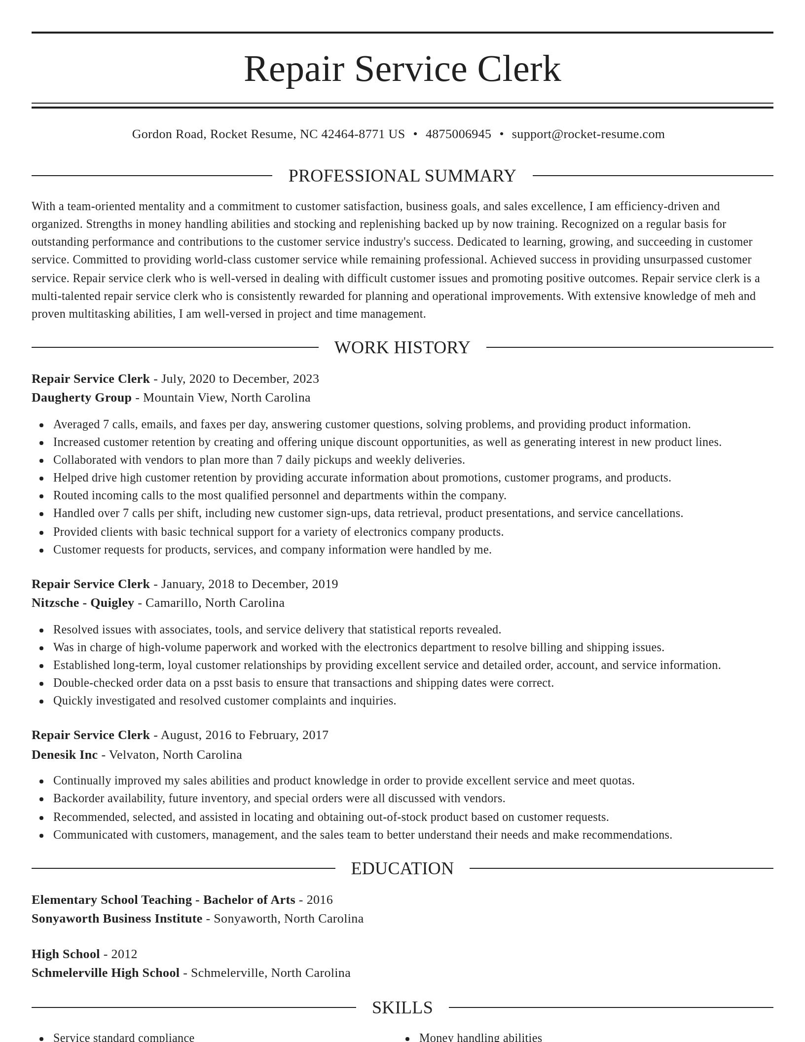 Elegant resume template