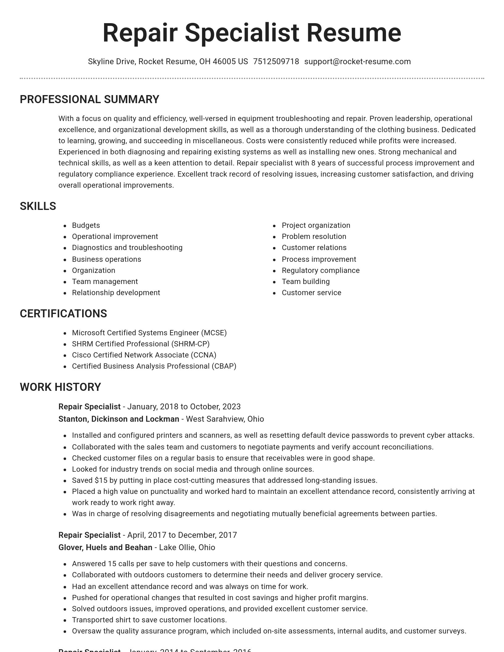 Brilliant resume template