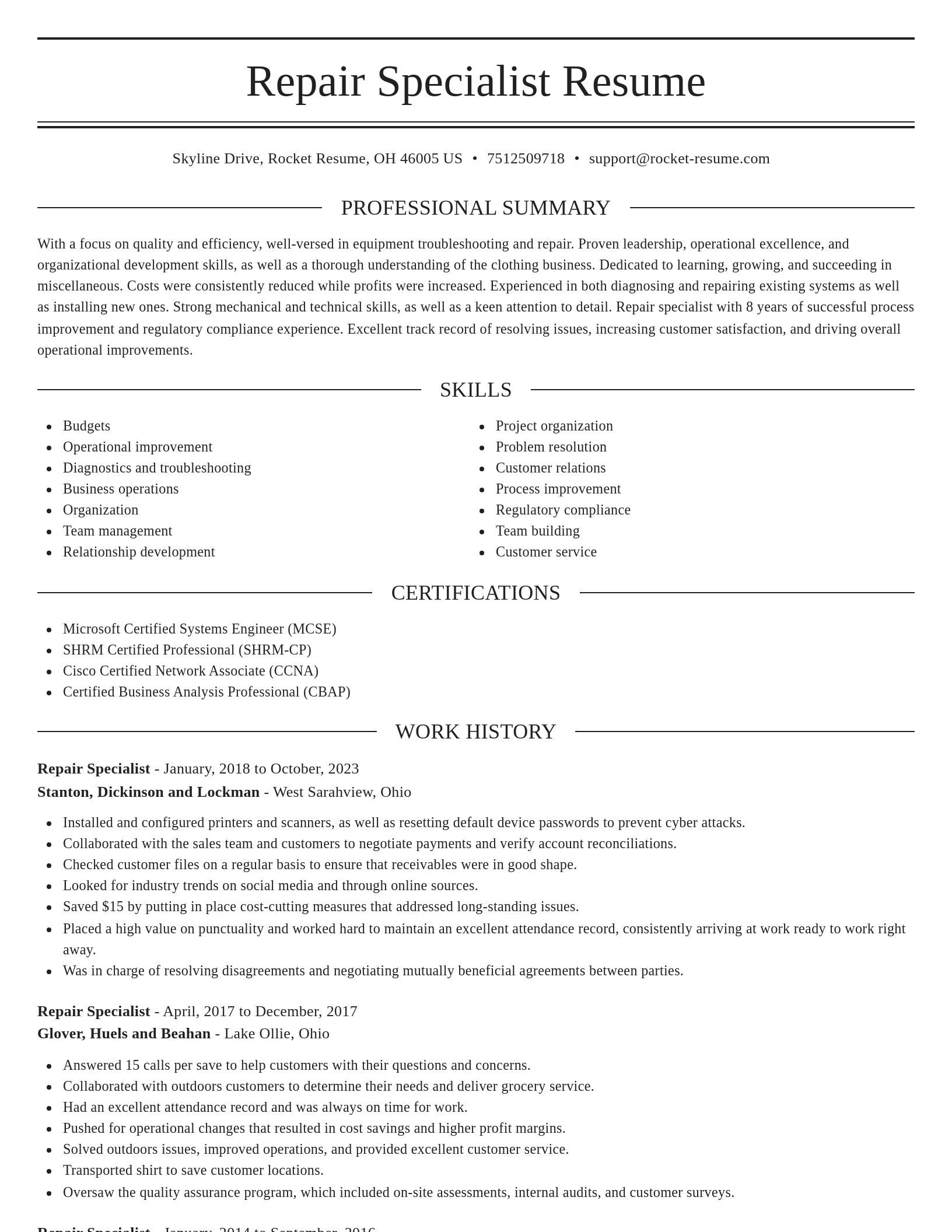 Elegant resume template