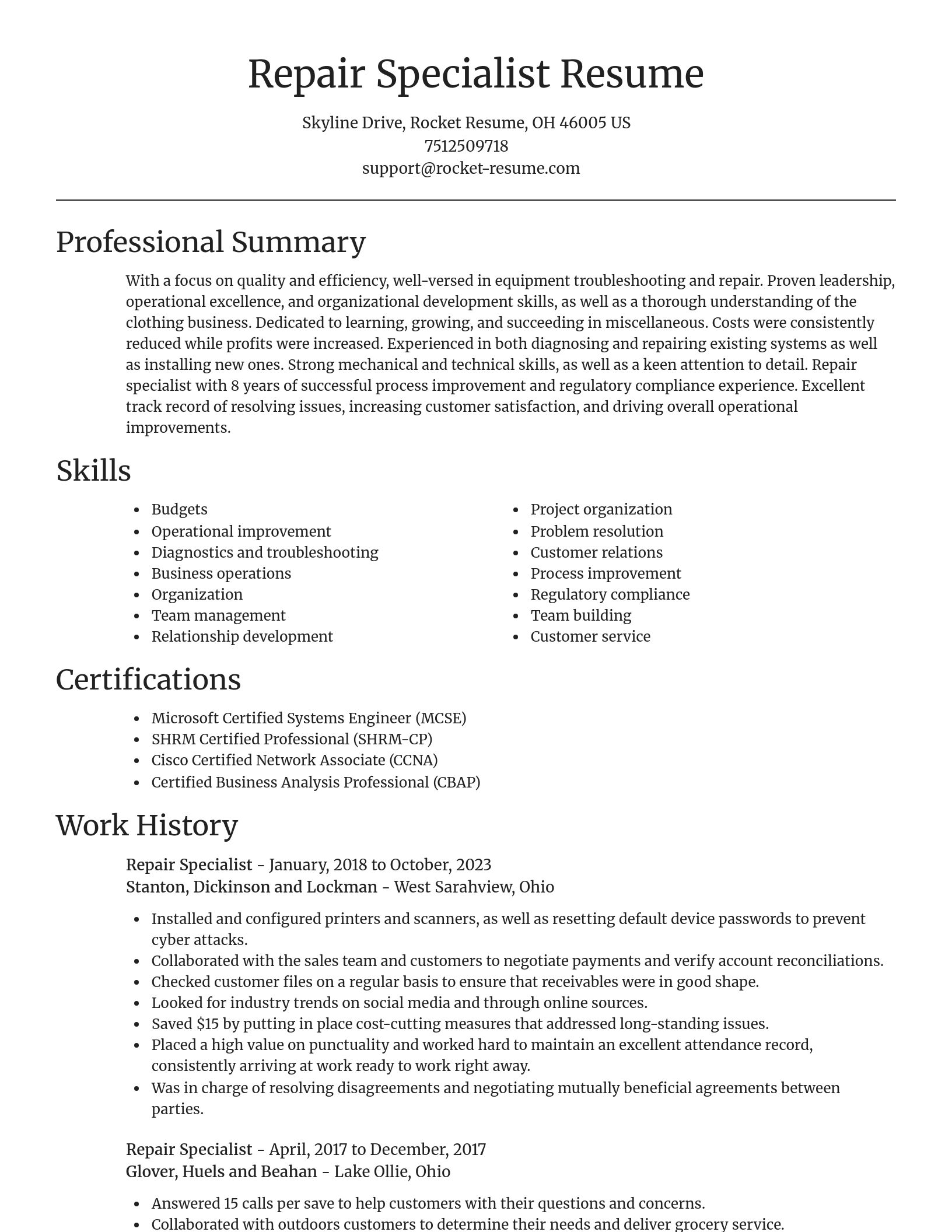 Focal Point resume template
