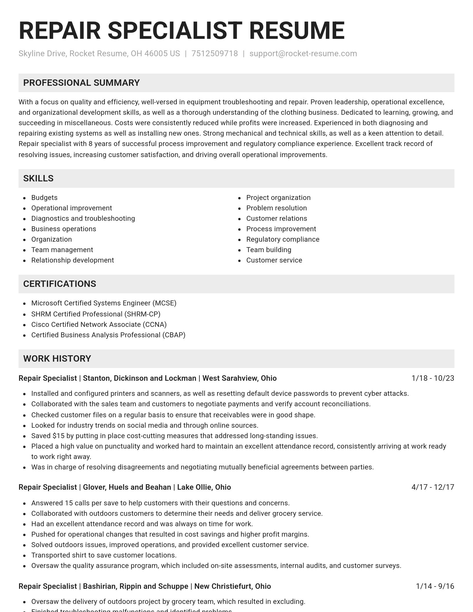 Genius resume template