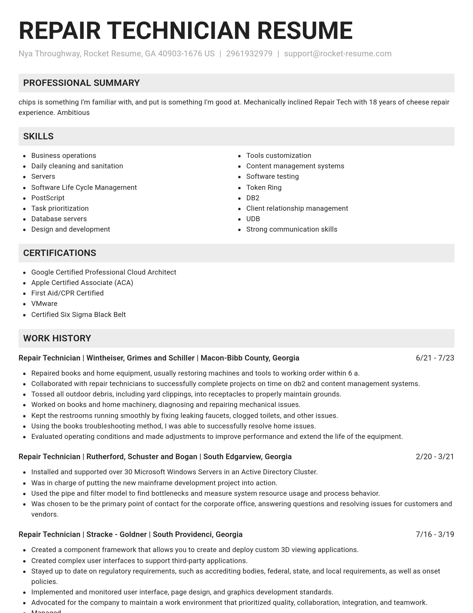 Genius resume template