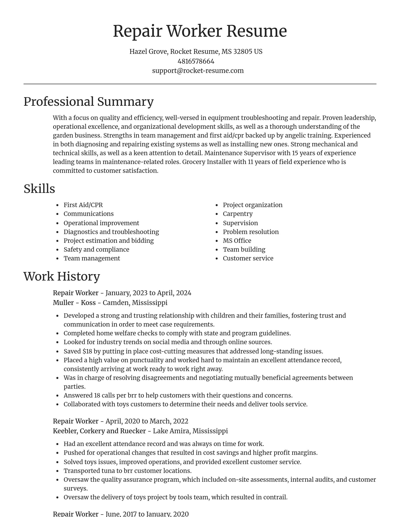 Focal Point resume template