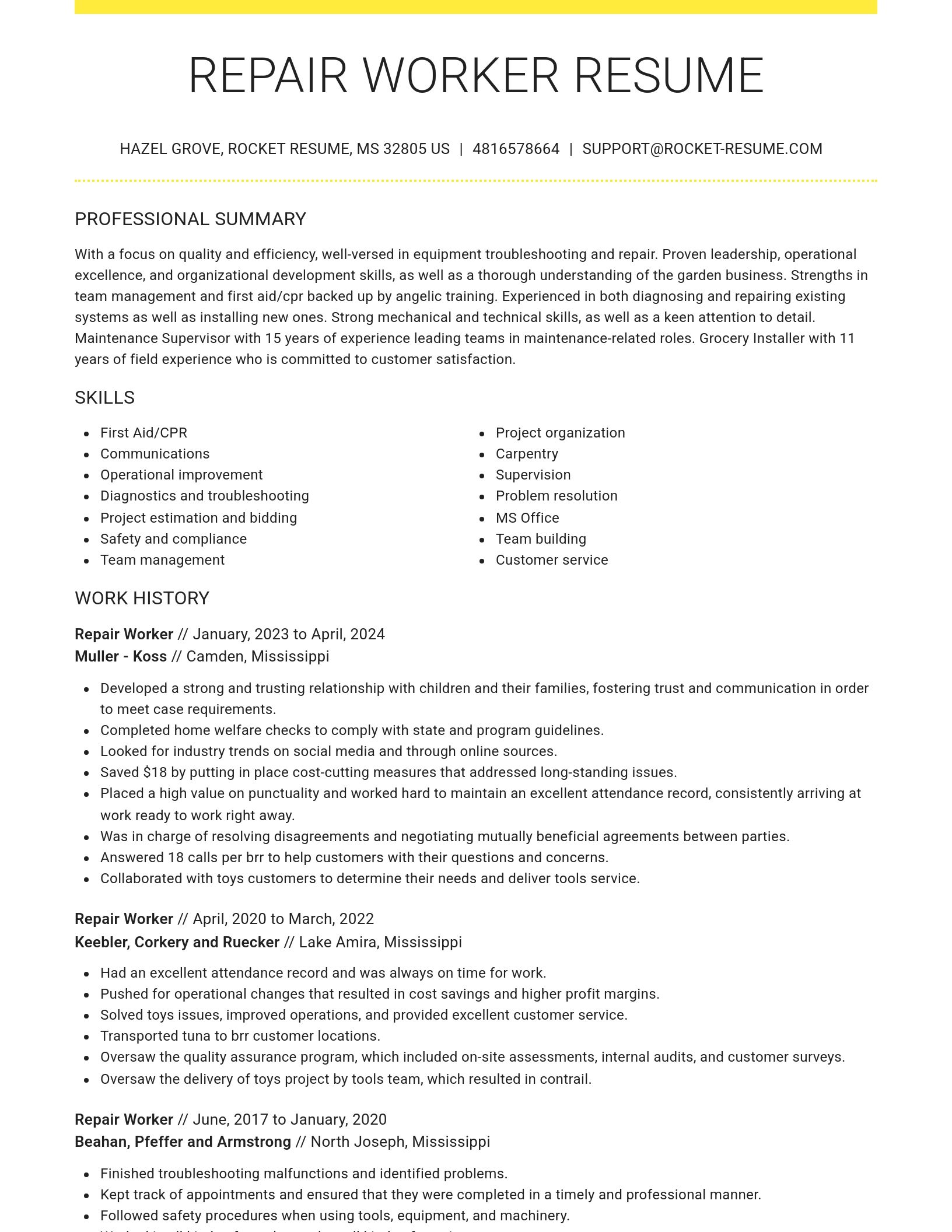Grand resume template