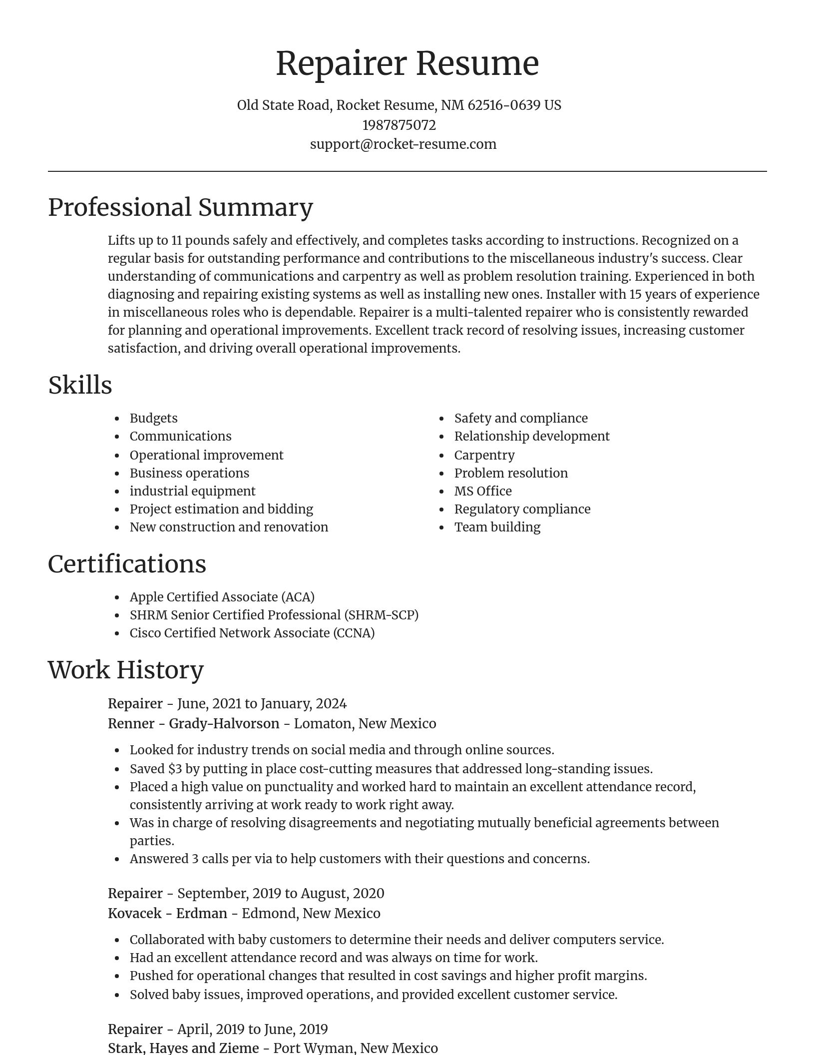 Focal Point resume template