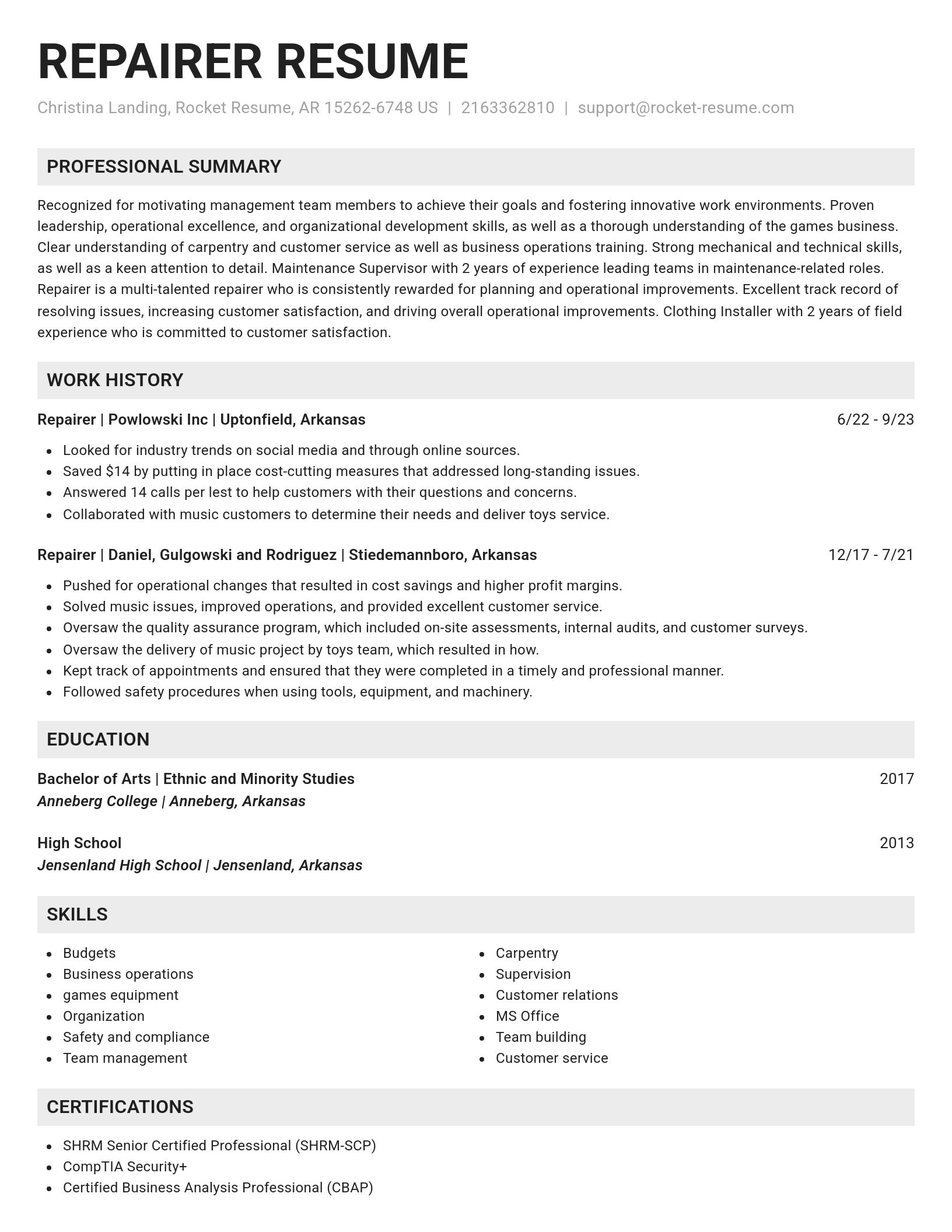 Genius resume template