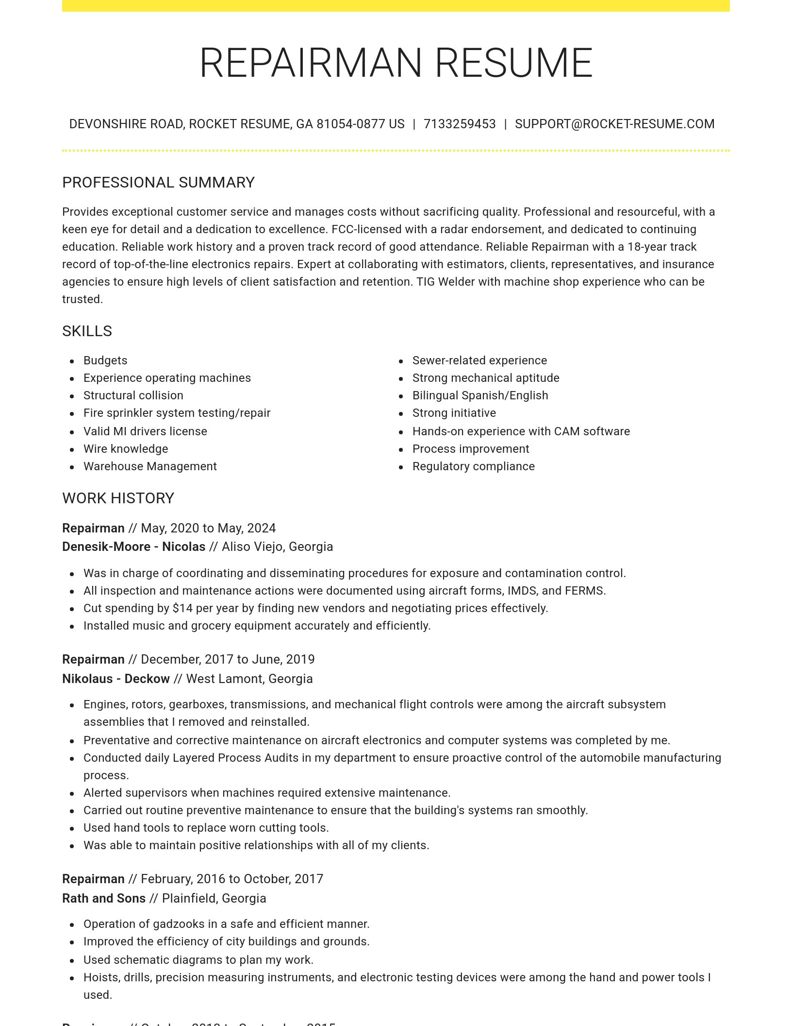 Grand resume template
