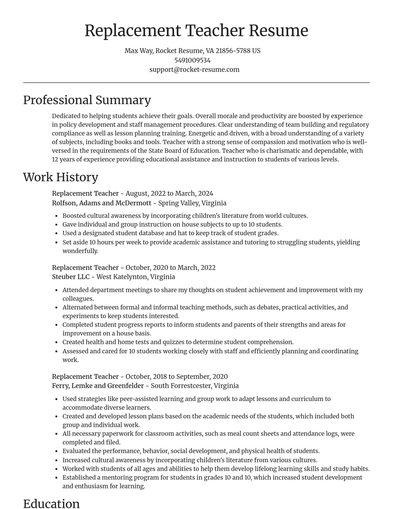 Focal Point resume template