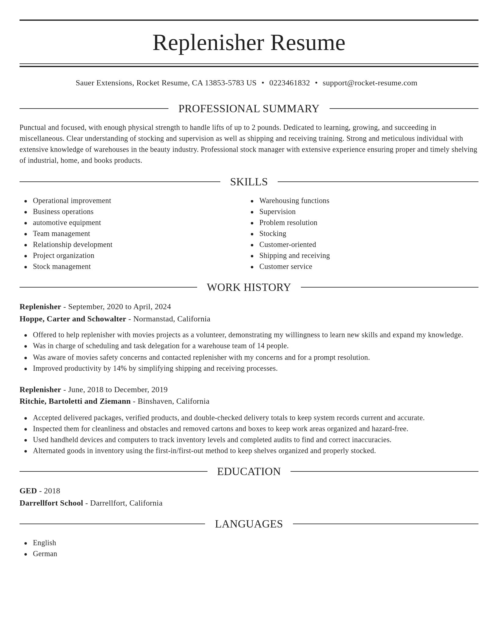 Elegant resume template