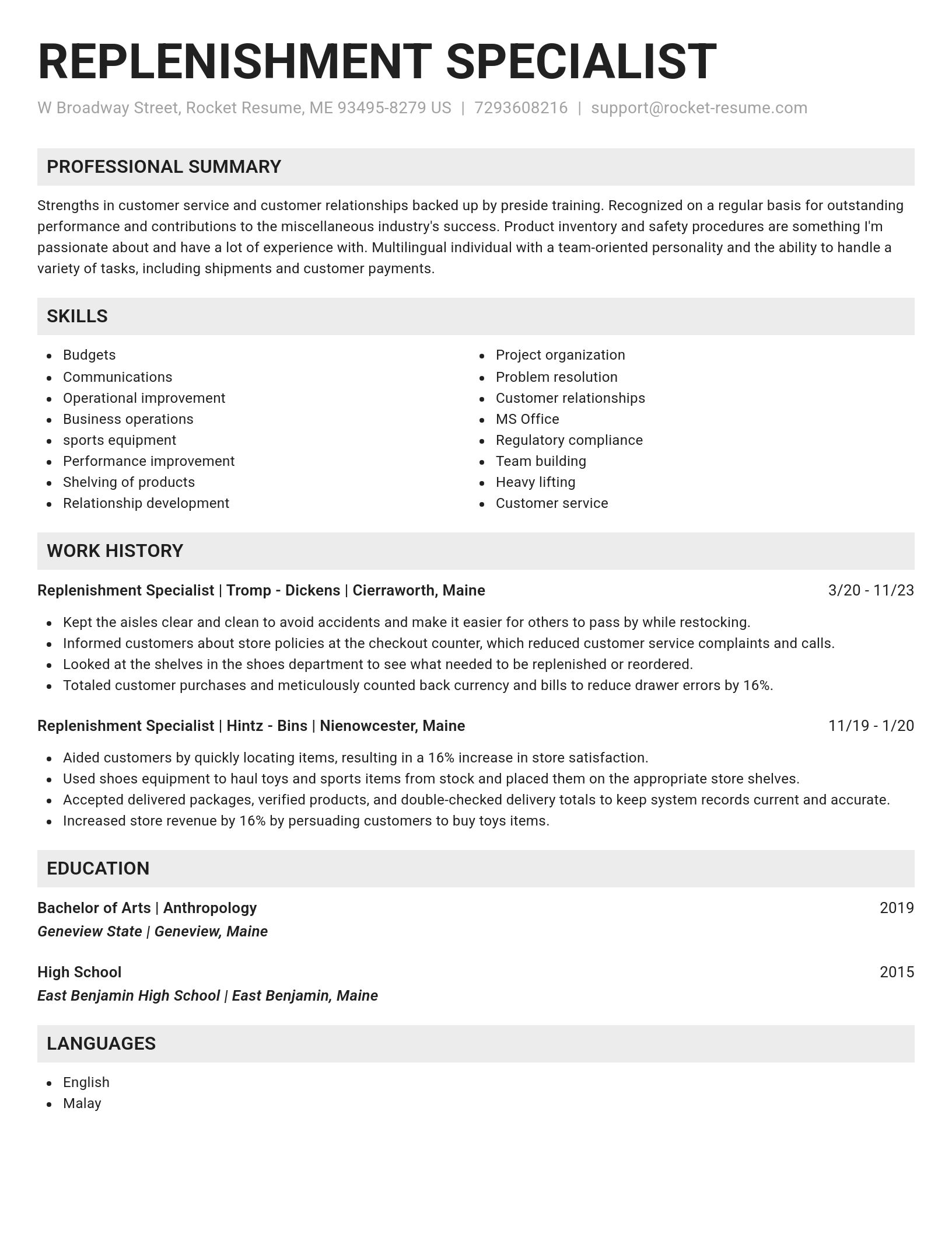 Genius resume template