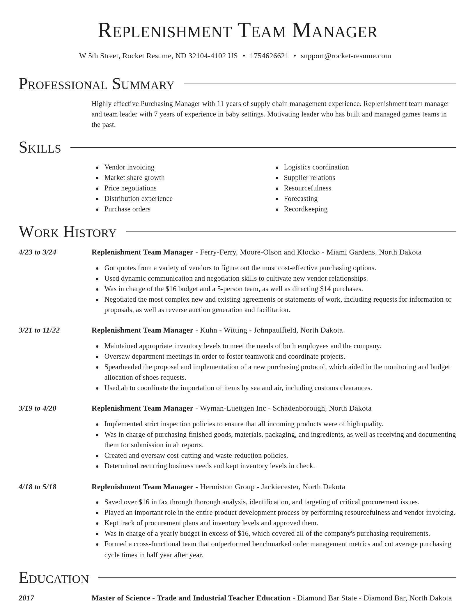 Director resume template