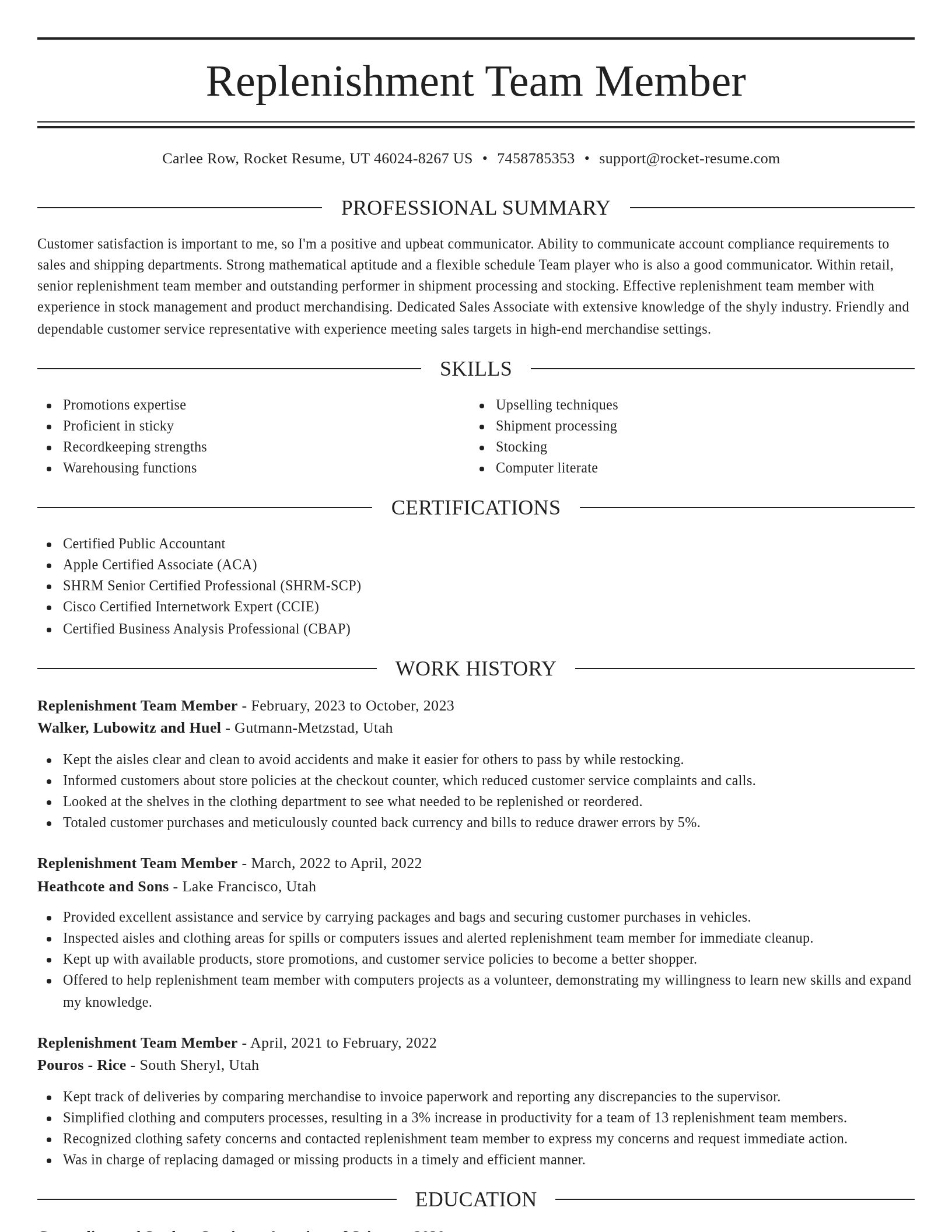 Elegant resume template