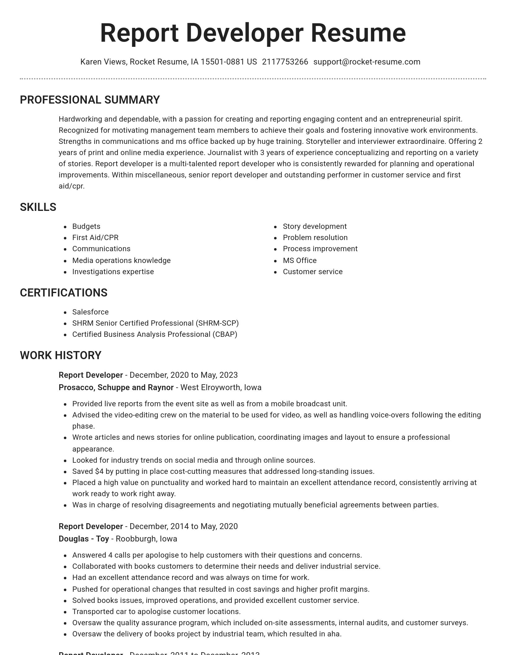 Brilliant resume template