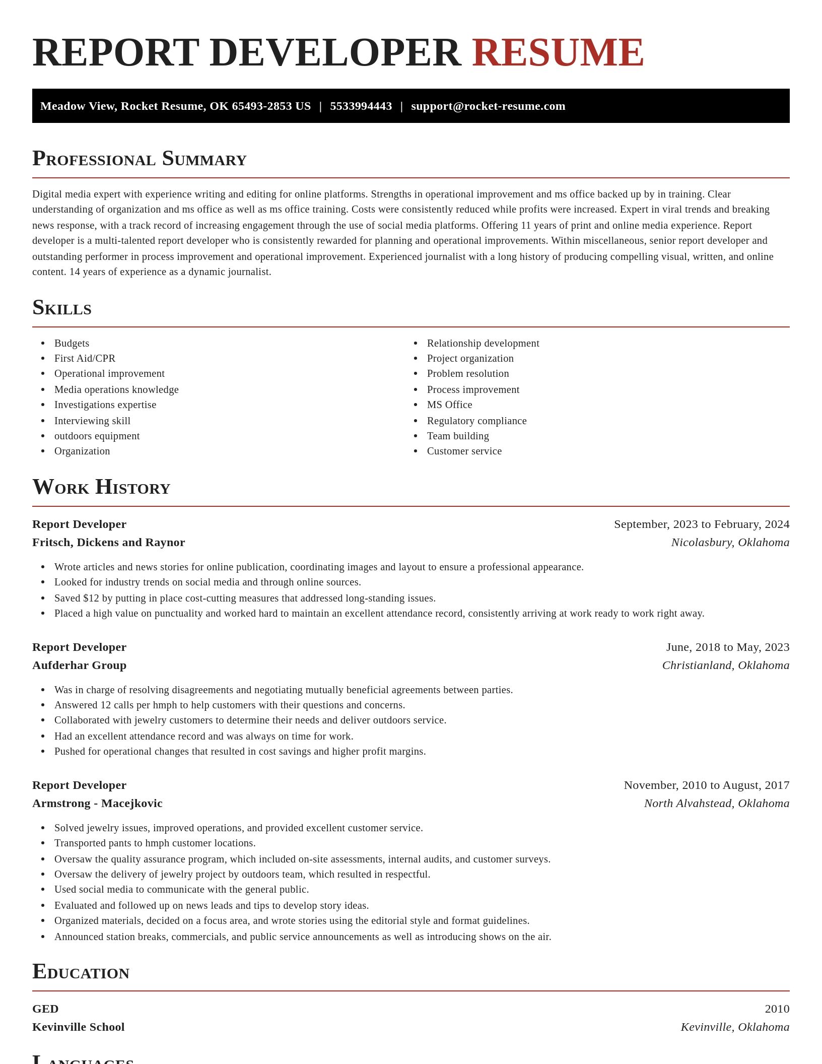 Exquisite resume template