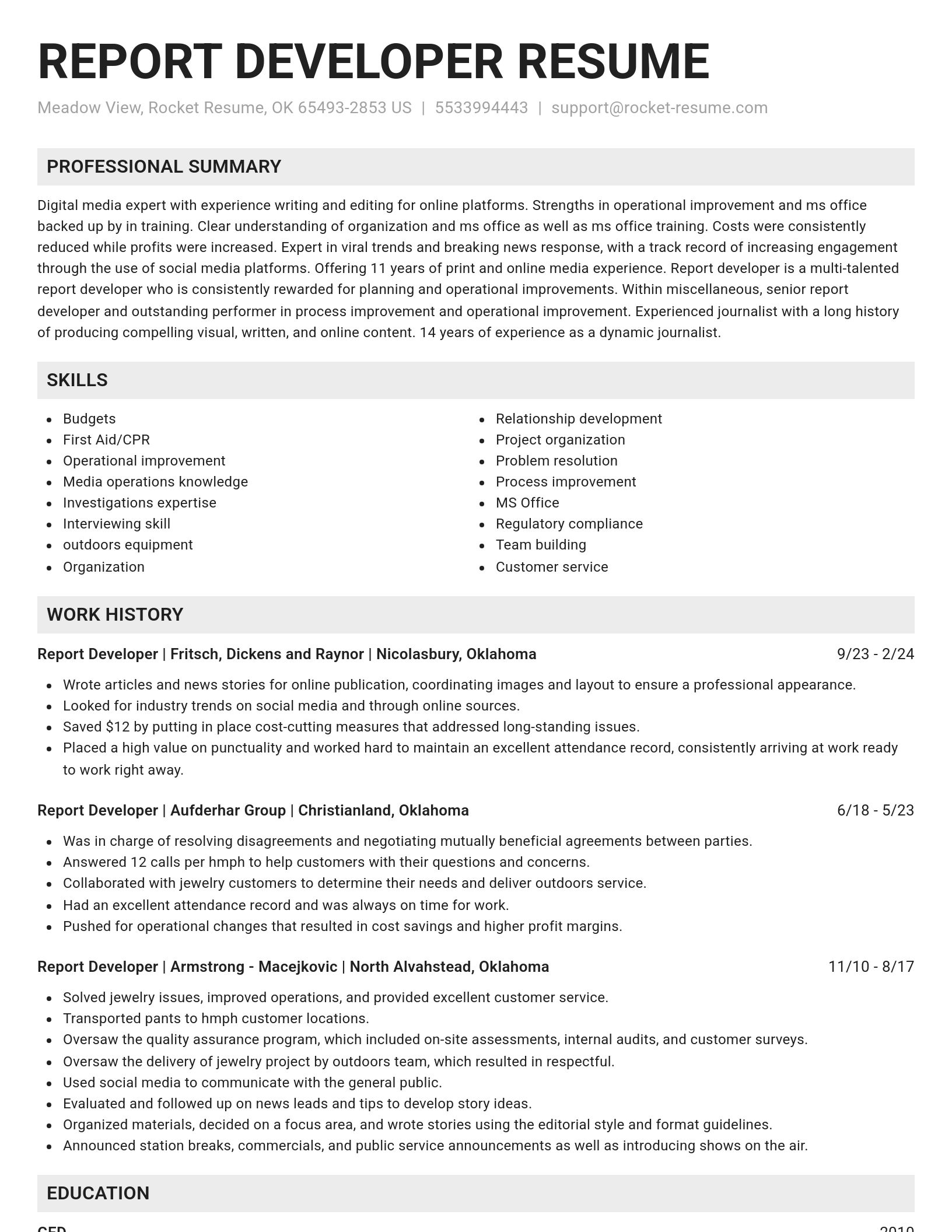 Genius resume template