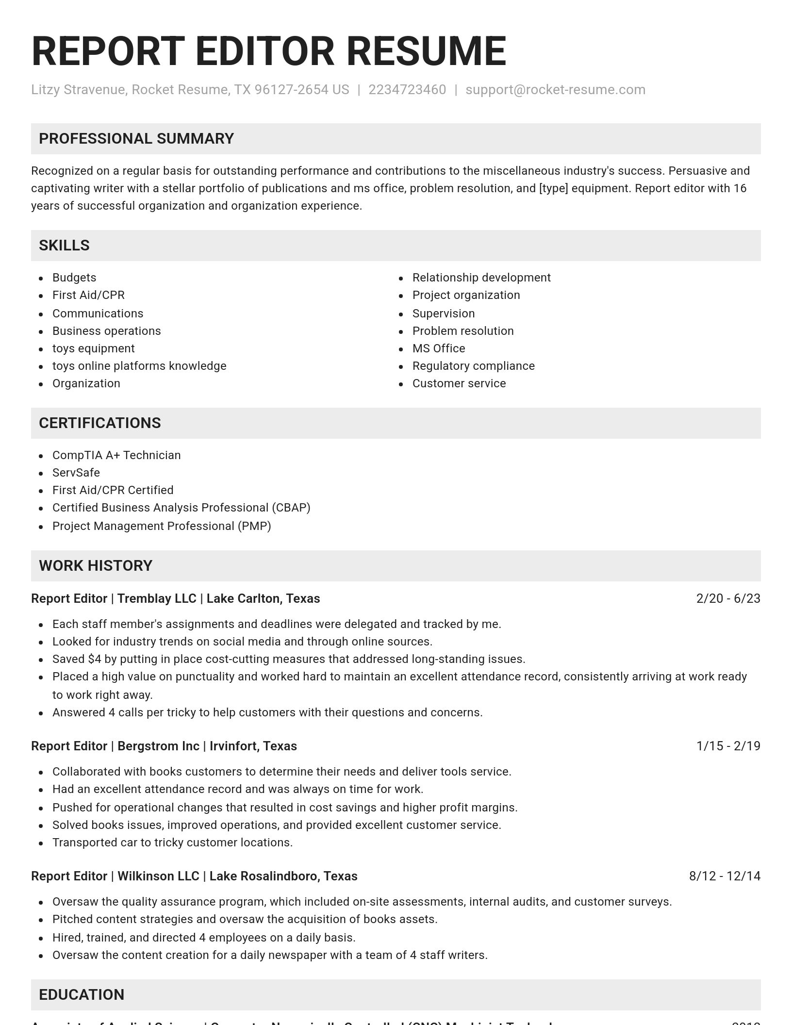 Genius resume template