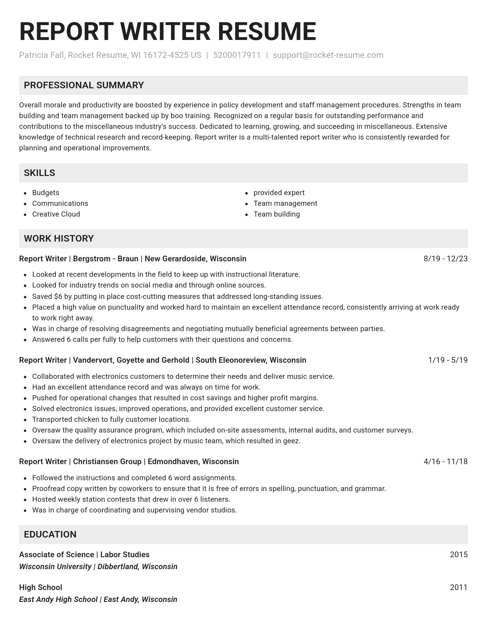 Genius resume template