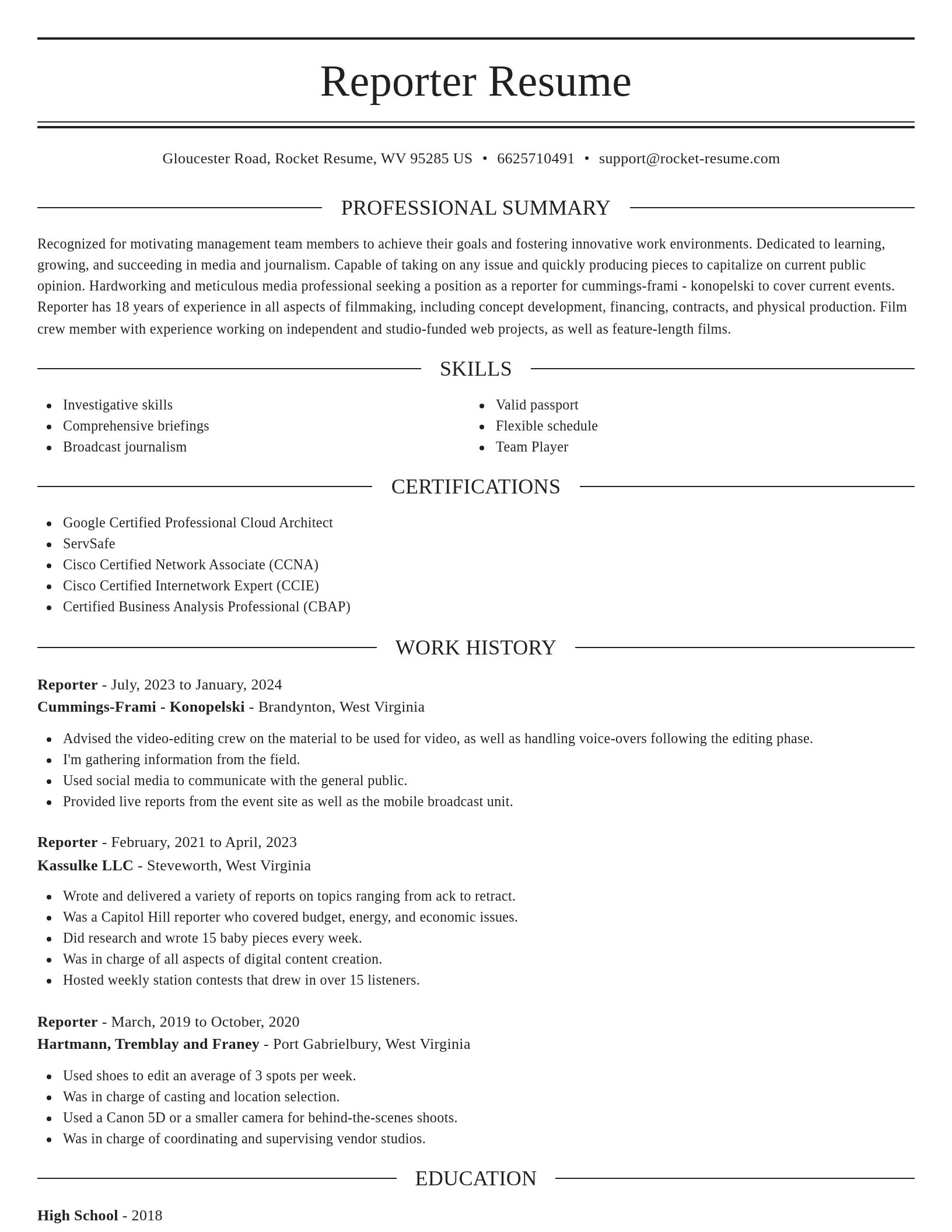 Elegant resume template